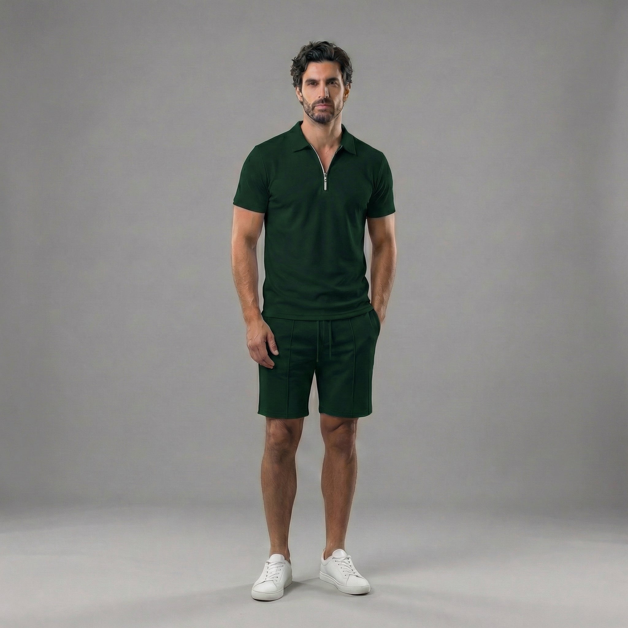 Men's short polo | summer knit set