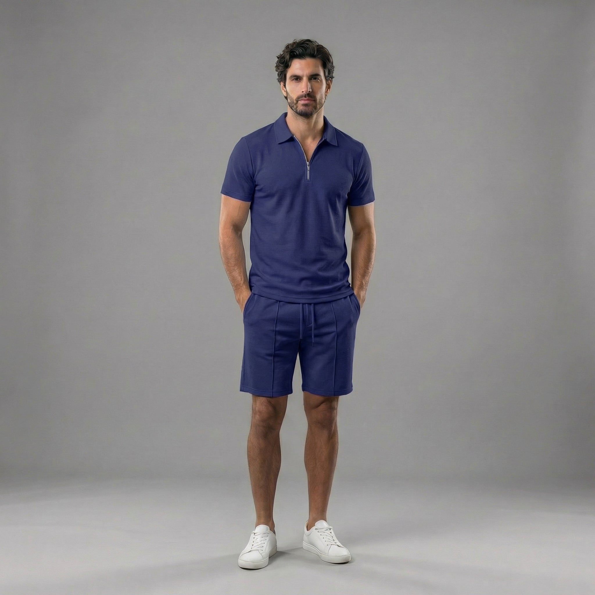 Men's short polo | summer knit set