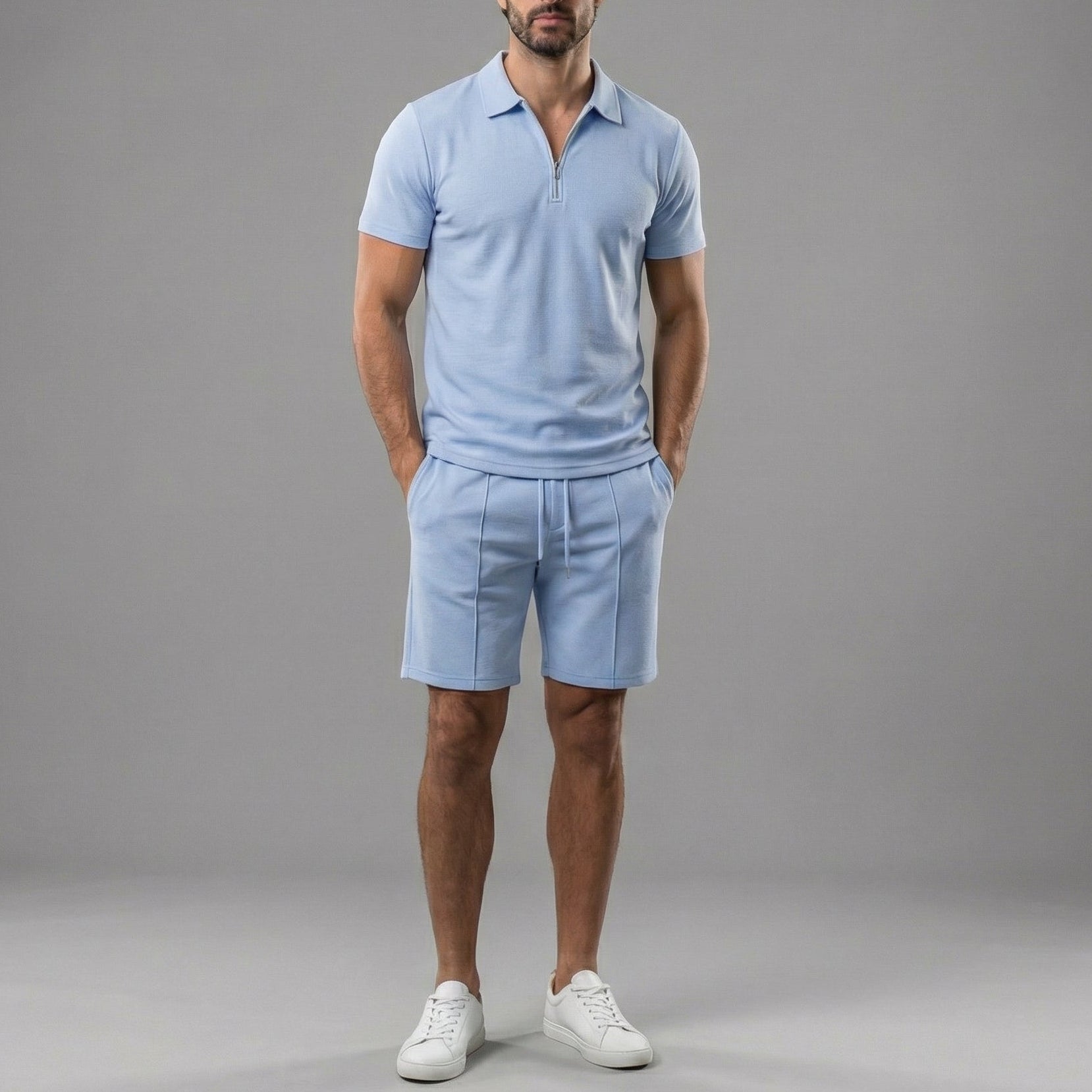 Men's short polo | summer knit set