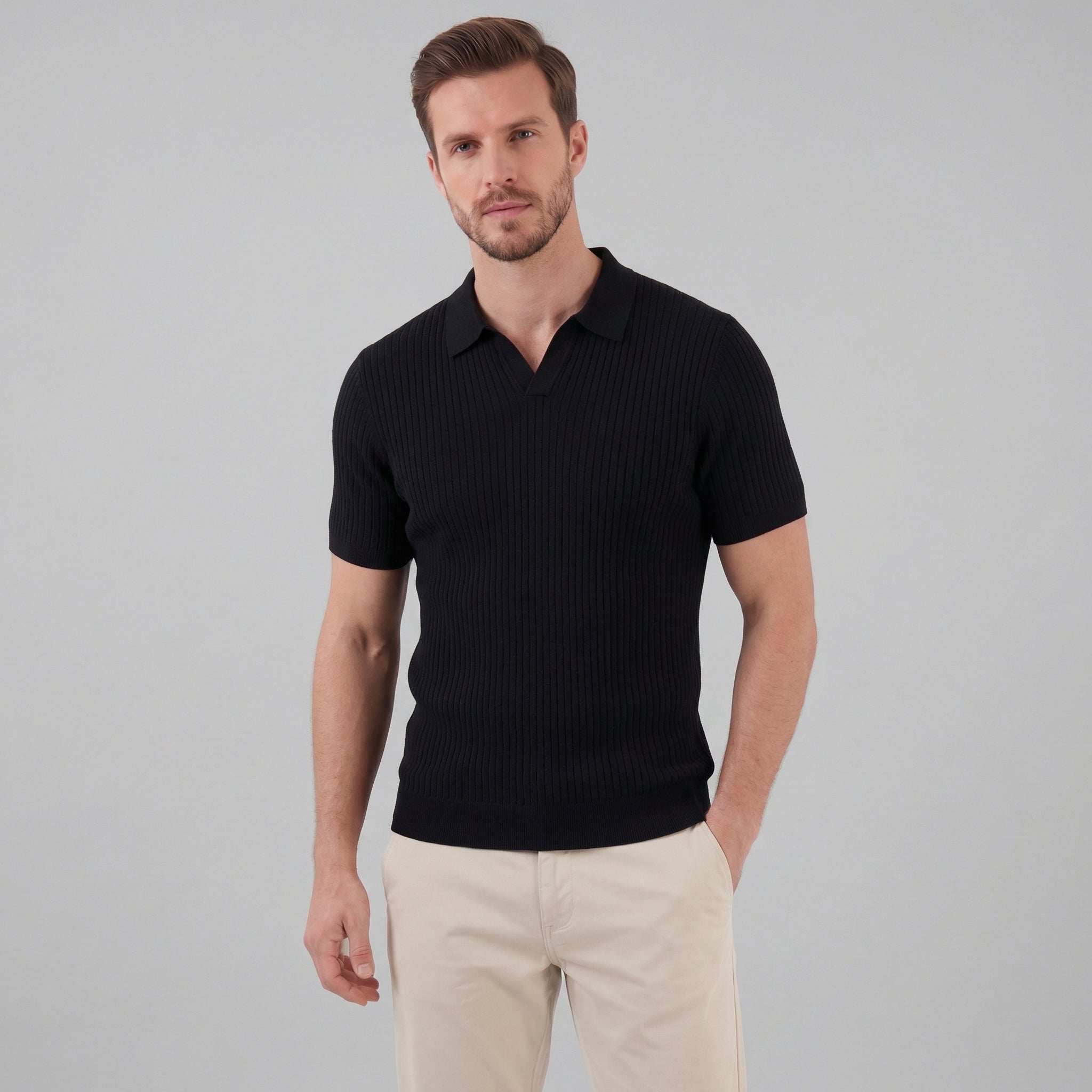 Men's high polo | modern cotton knit