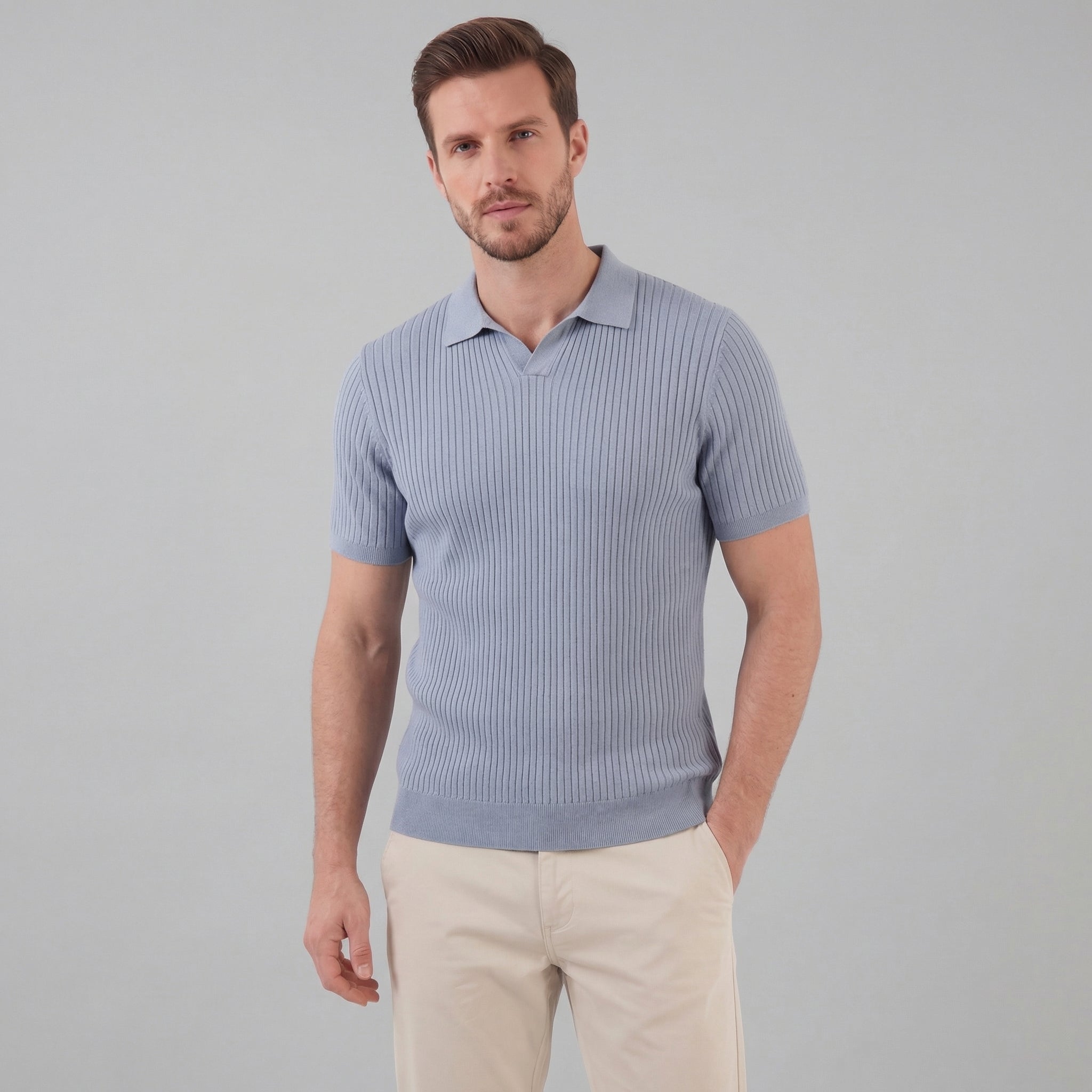Men's high polo | modern cotton knit
