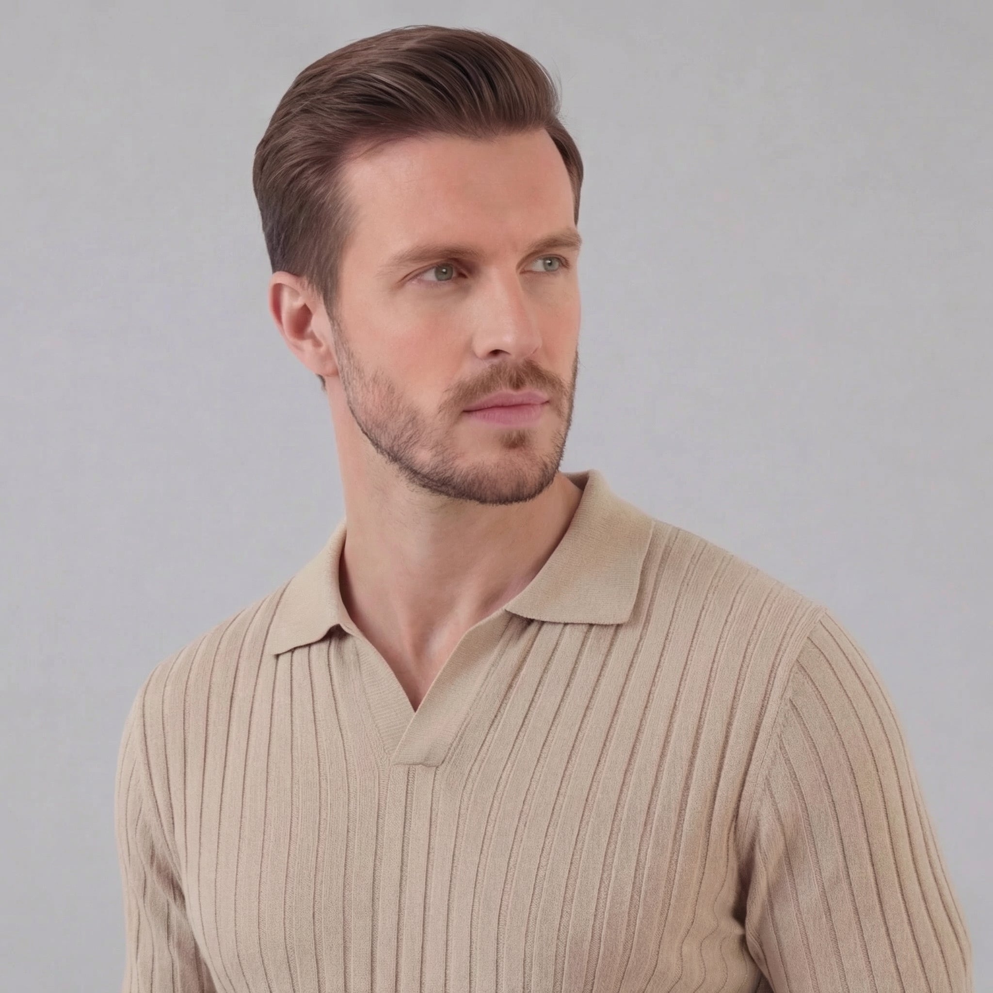 Sport polo top | textured knit set