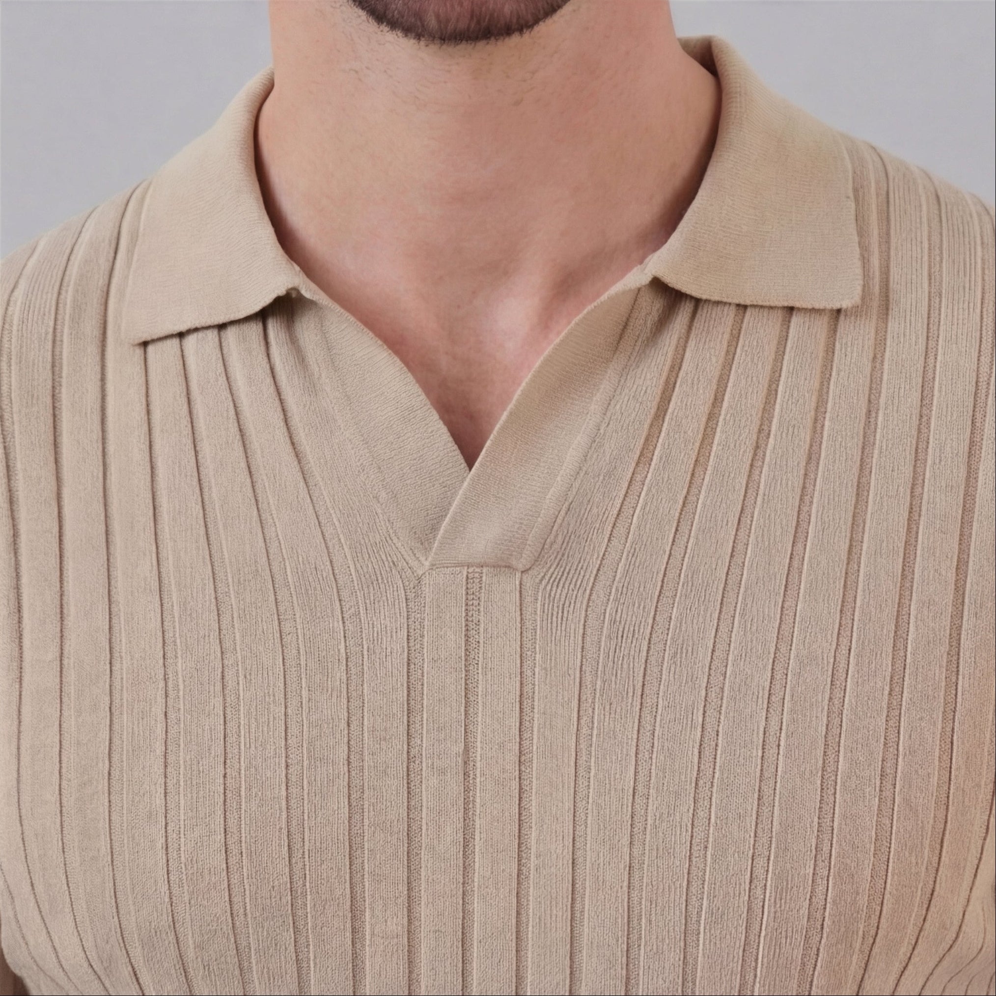 Sport polo top | textured knit set