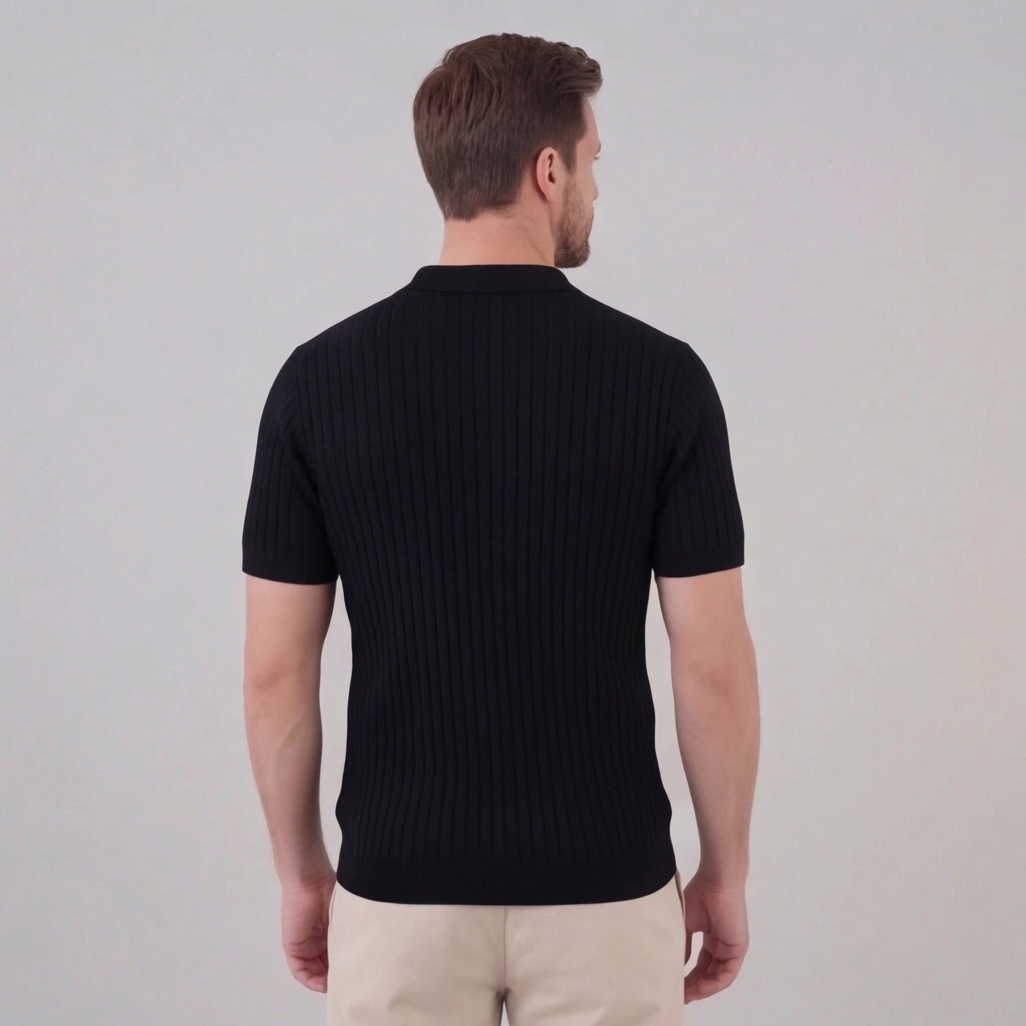 Sport polo top | textured knit set