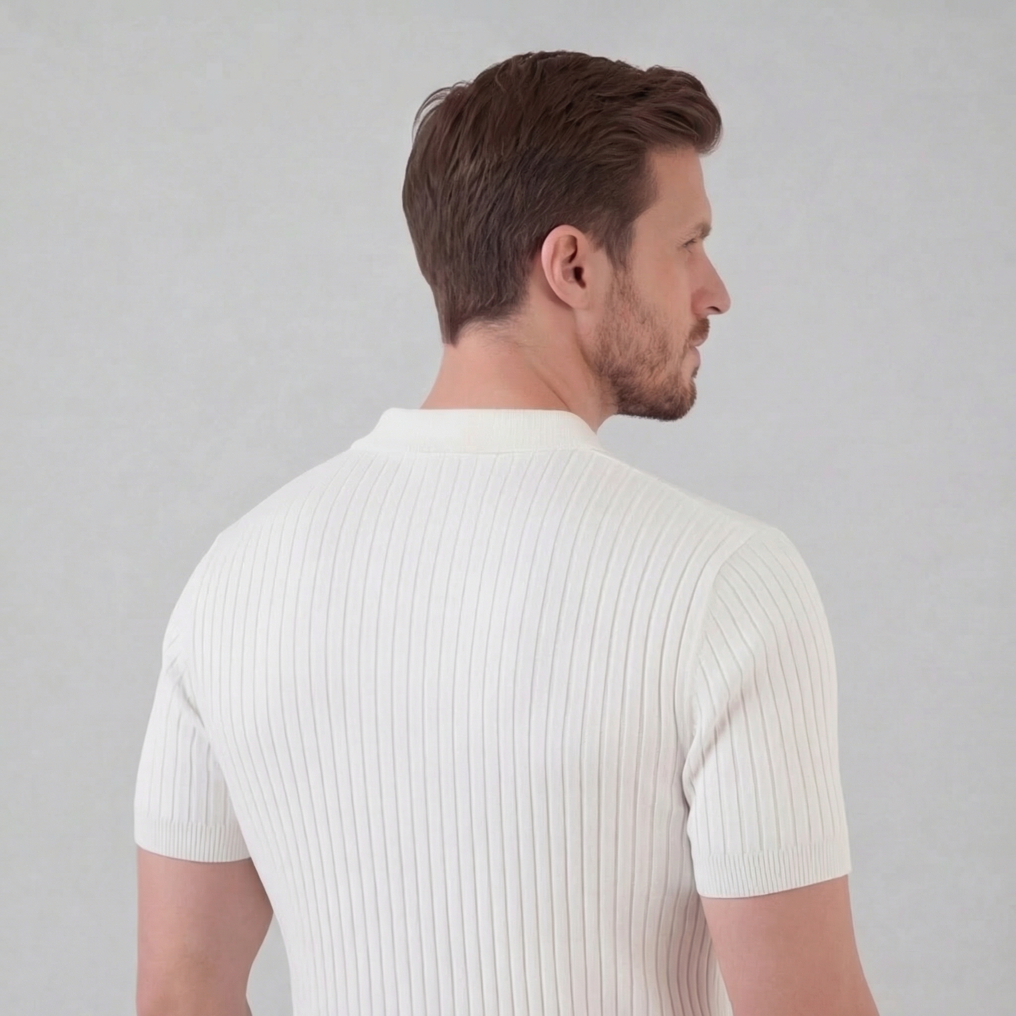 Sport polo top | textured knit set