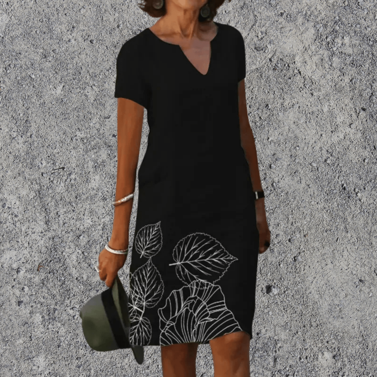 Robe midi femme coupe droite imprimée