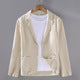Linen jacket for men — straight suit jacket for cocktail events