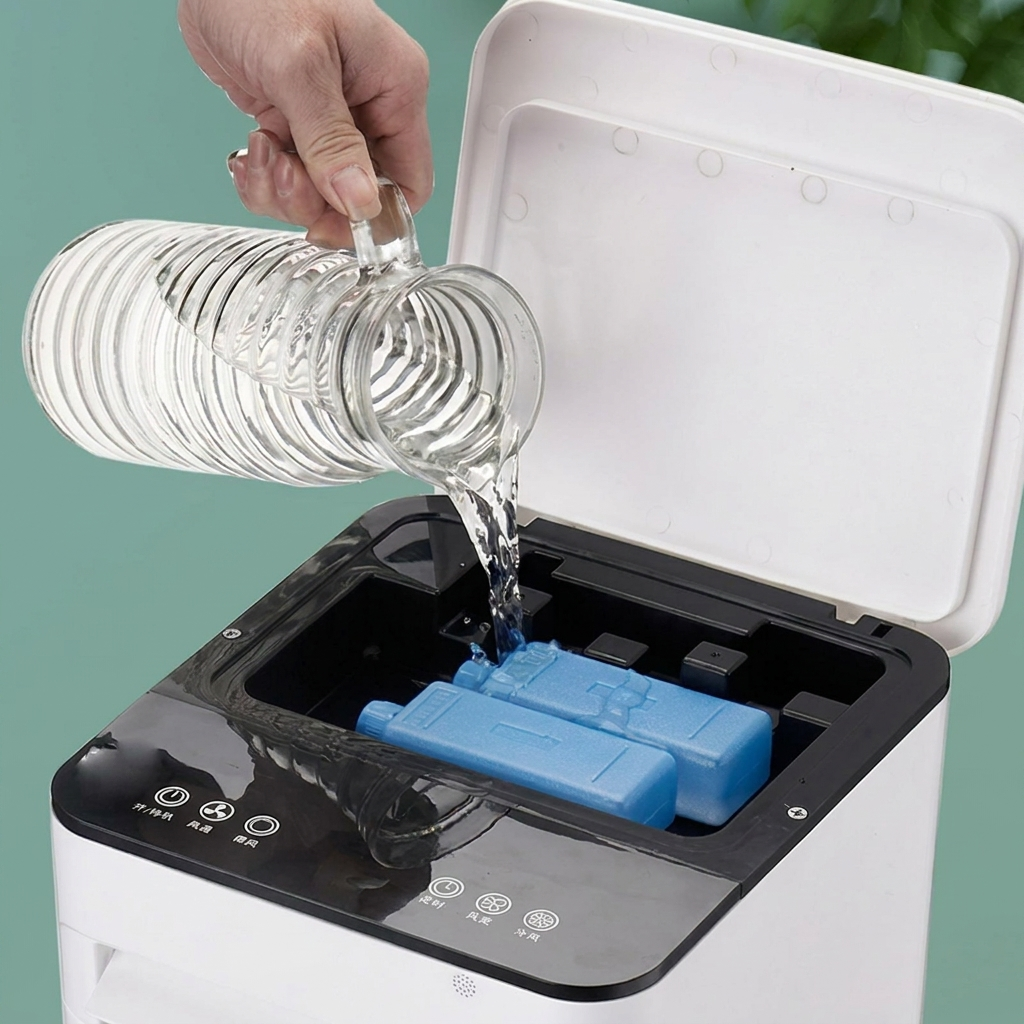 Tragbarer 3-in-1 Luftkühler ohne Installation mit großem Wassertank