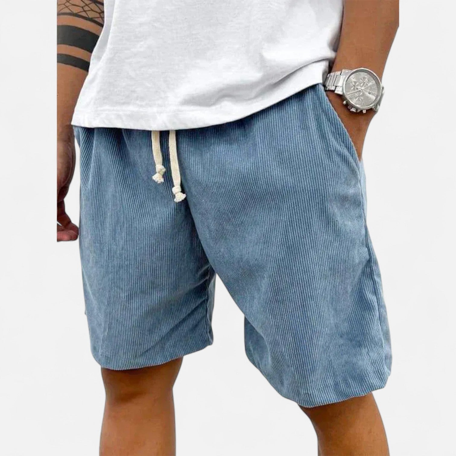 Ancienne Monde | Short d’Été pour Homme – Coupe Tailleur en Coton Léger