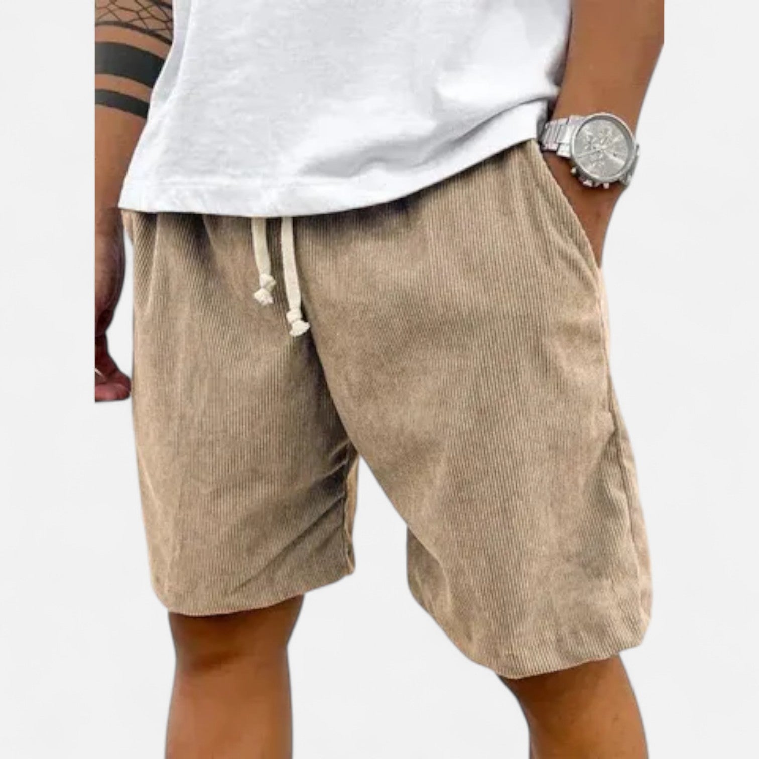 Ancienne Monde | Short d’Été pour Homme – Coupe Tailleur en Coton Léger