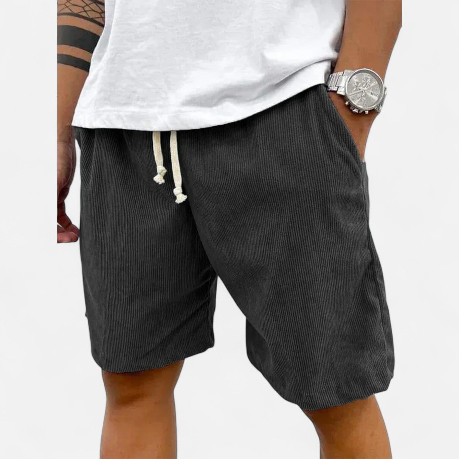 Ancienne Monde | Short d’Été pour Homme – Coupe Tailleur en Coton Léger
