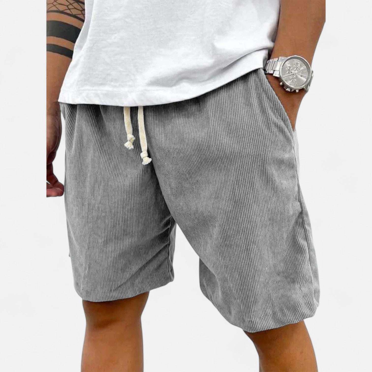 Ancienne Monde | Short d’Été pour Homme – Coupe Tailleur en Coton Léger