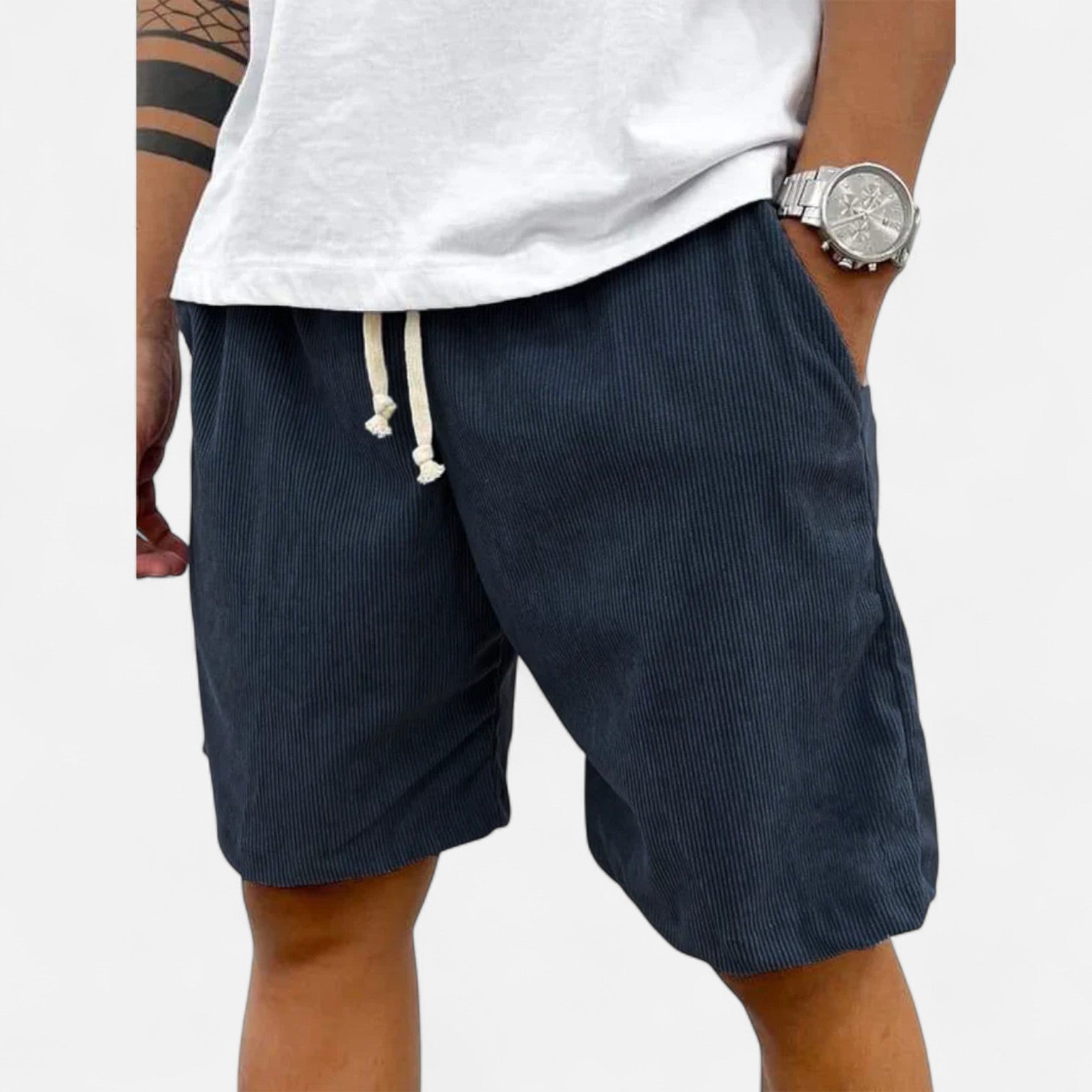 Ancienne Monde | Short d’Été pour Homme – Coupe Tailleur en Coton Léger