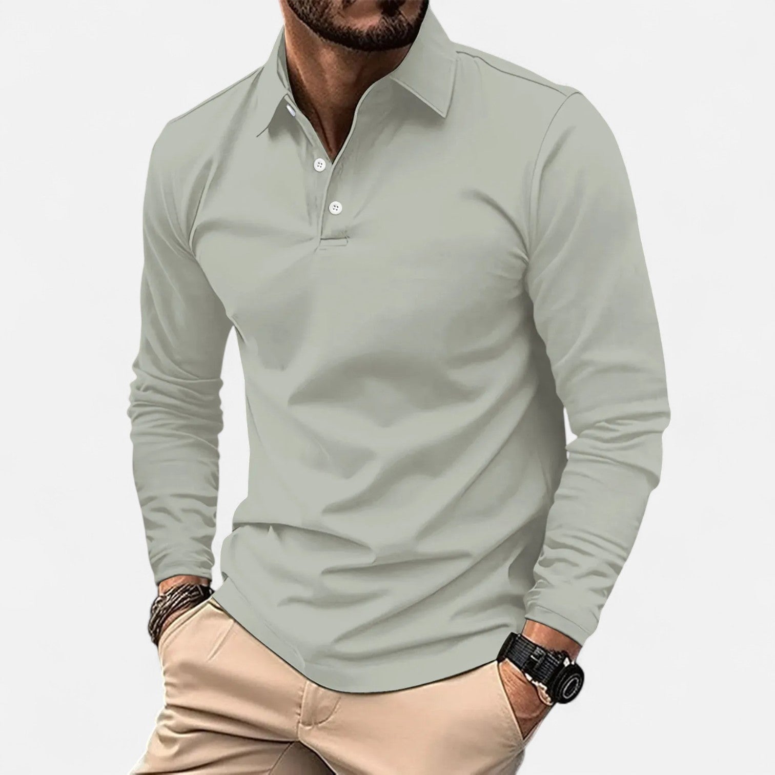 Ancienne Monde | Polo à Manches Longues pour Homme – Élégance Décontractée et Confort Raffiné au Quotidien