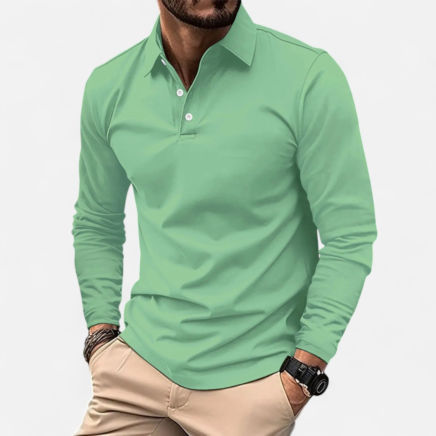 Ancienne Monde | Polo à Manches Longues pour Homme – Élégance Décontractée et Confort Raffiné au Quotidien