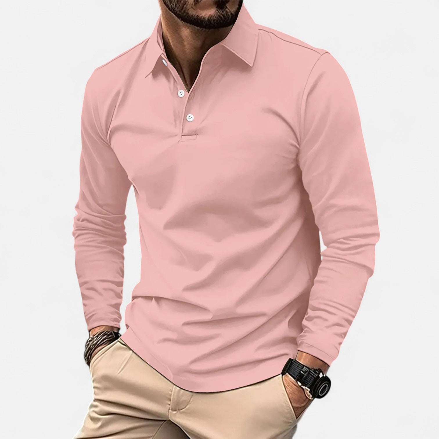 Ancienne Monde | Polo à Manches Longues pour Homme – Élégance Décontractée et Confort Raffiné au Quotidien