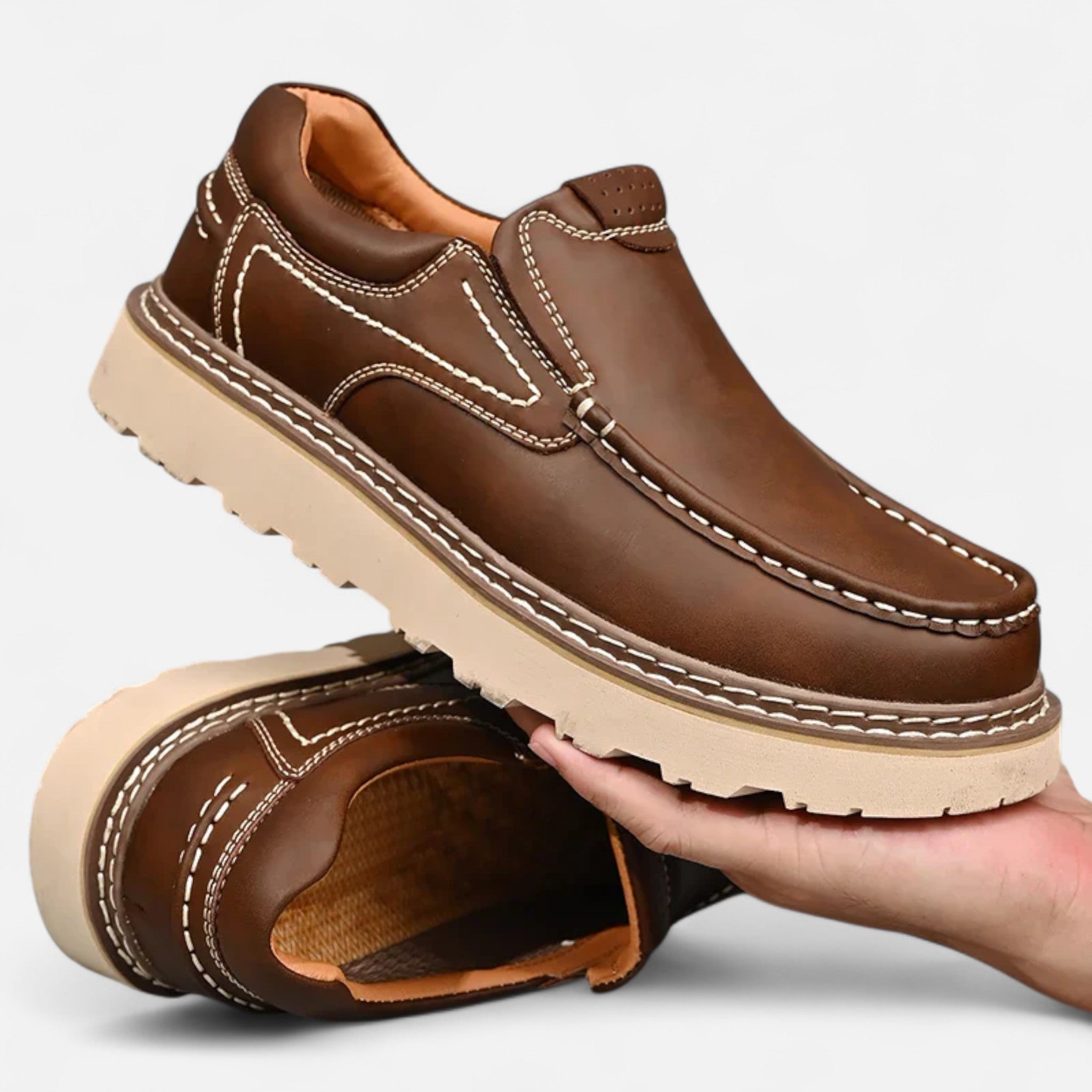 Ancienne Monde | Mocassins Homme Monza en Cuir Classique