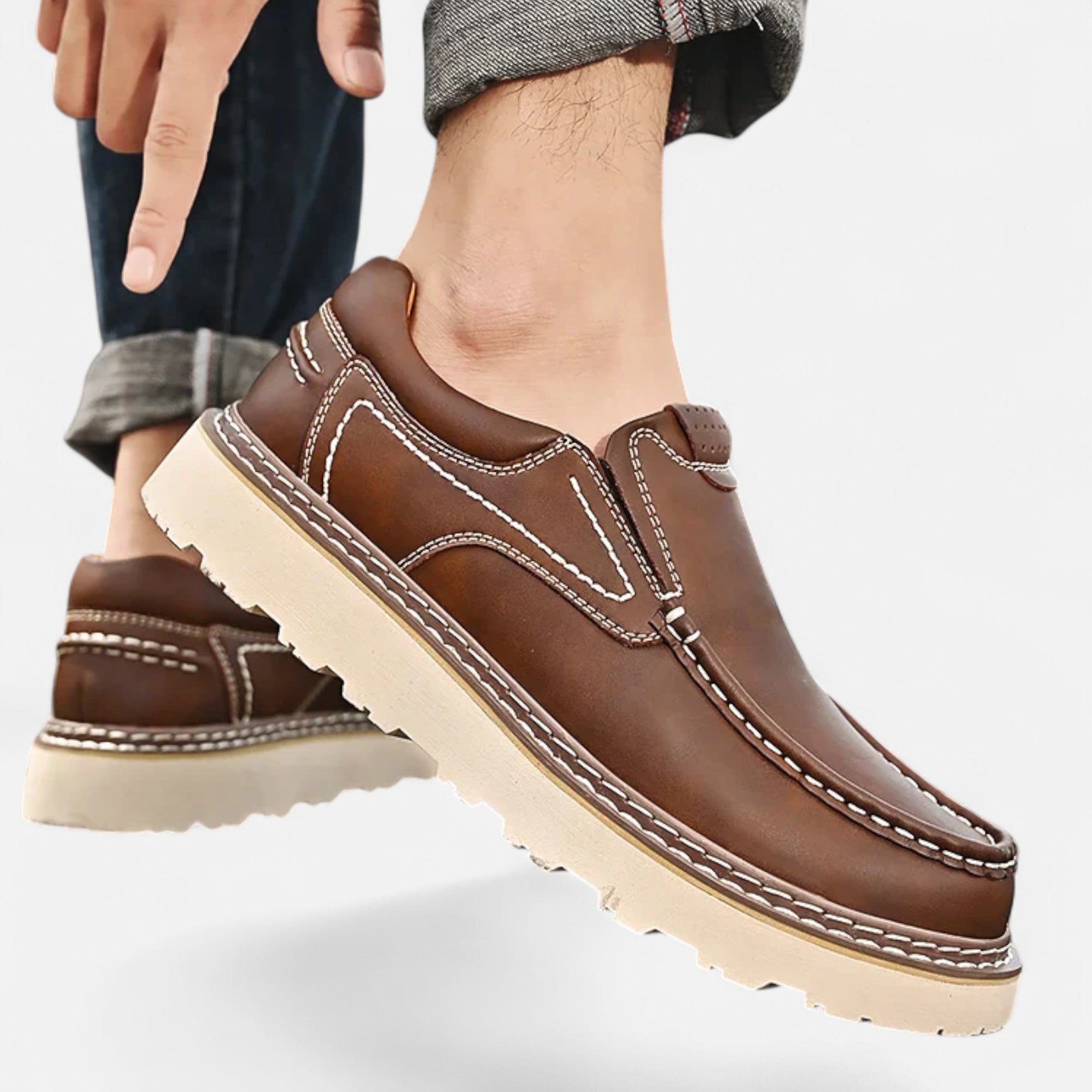 Ancienne Monde | Mocassins Homme Monza en Cuir Classique