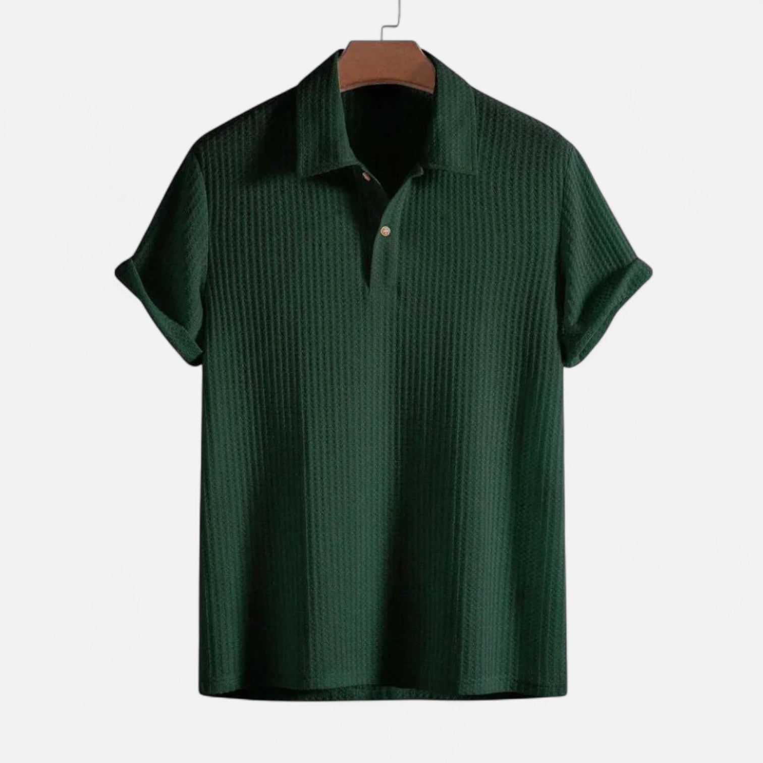 Ancienne Monde | Polo Homme en Maille Gaufrée – Confort Texturé, Structure Contemporaine