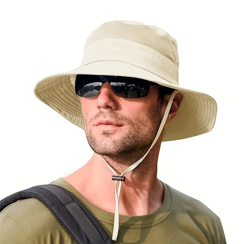 Letní klobouk proti slunci ve stylu bucket hat na turistiku s rychlým schnutím