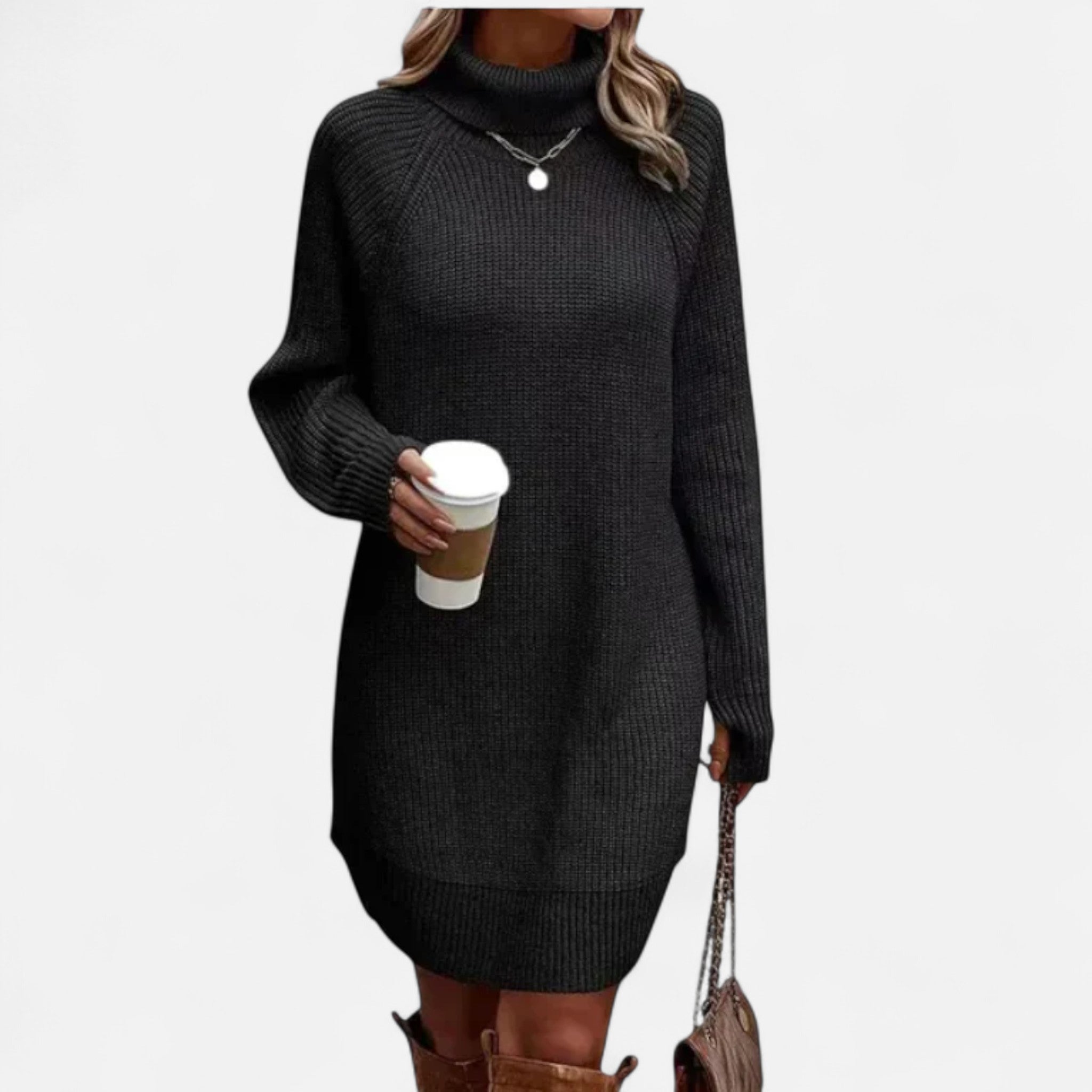 Ancienne Monde | Robe Femme Élégante en Maille Classique