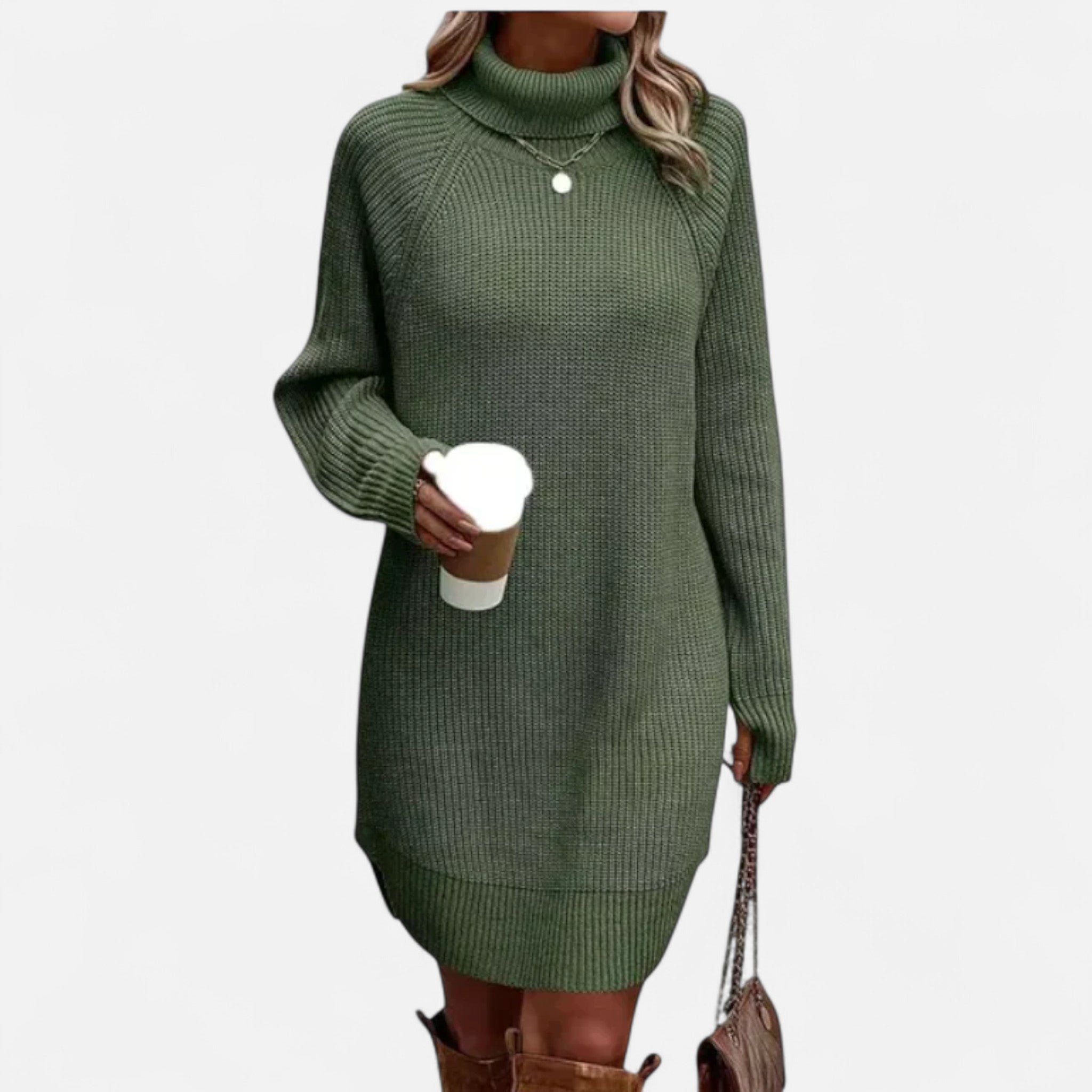 Ancienne Monde | Robe Femme Élégante en Maille Classique