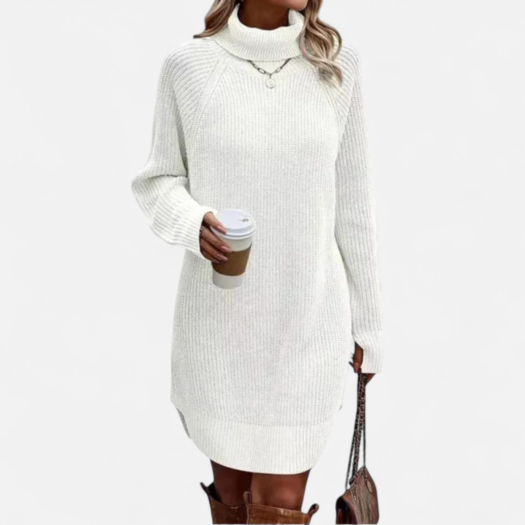 Ancienne Monde | Robe Femme Élégante en Maille Classique