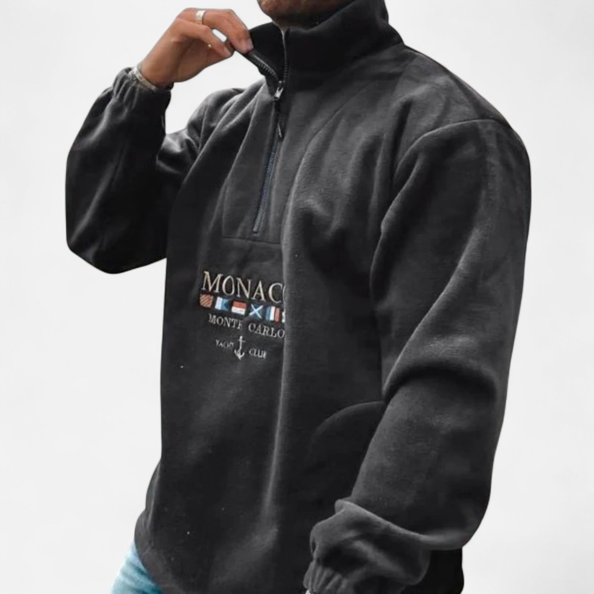 Ancienne Monde | Pull Demi-Zip Homme Monaco – Élégance Intemporelle, Confort Raffiné
