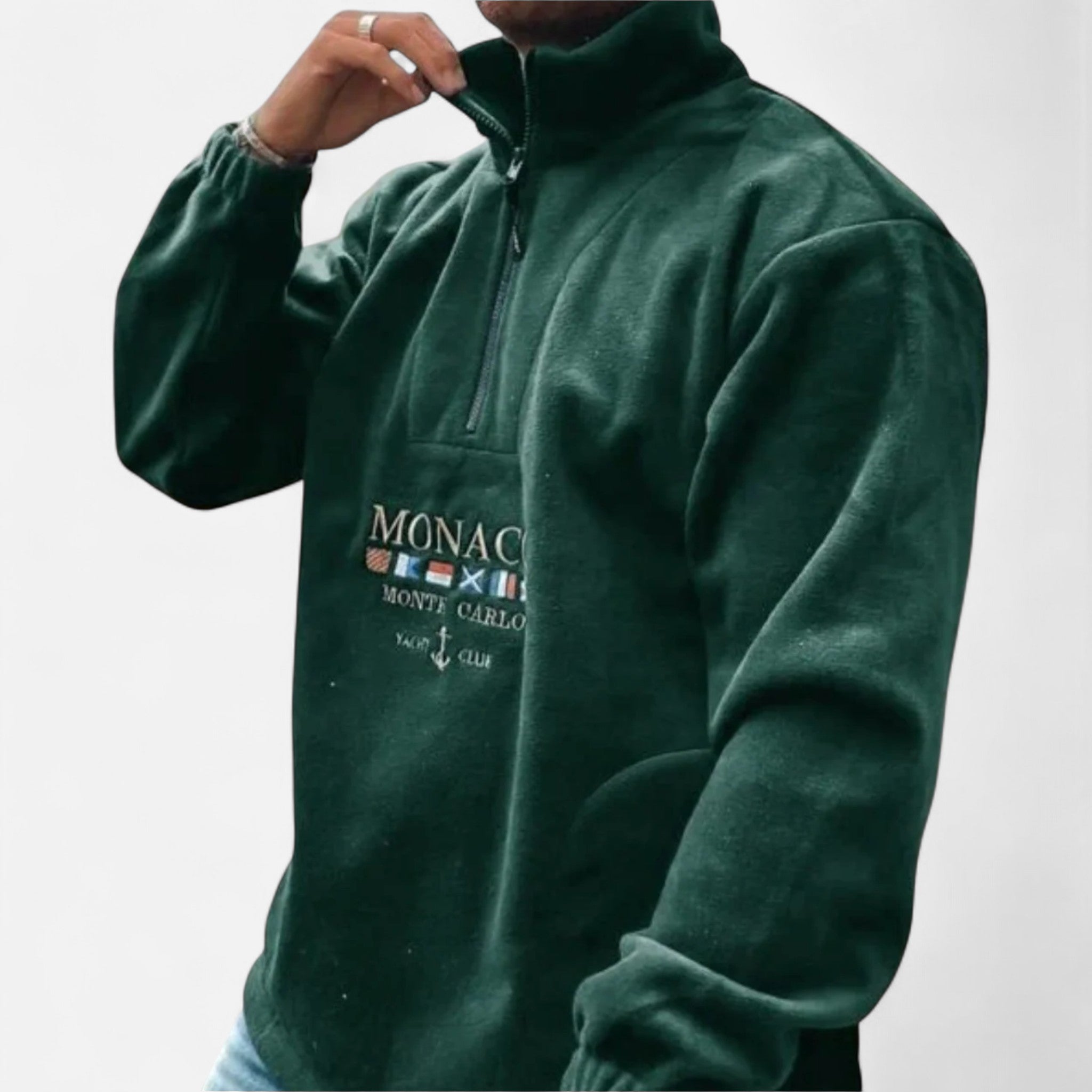 Ancienne Monde | Pull Demi-Zip Homme Monaco – Élégance Intemporelle, Confort Raffiné