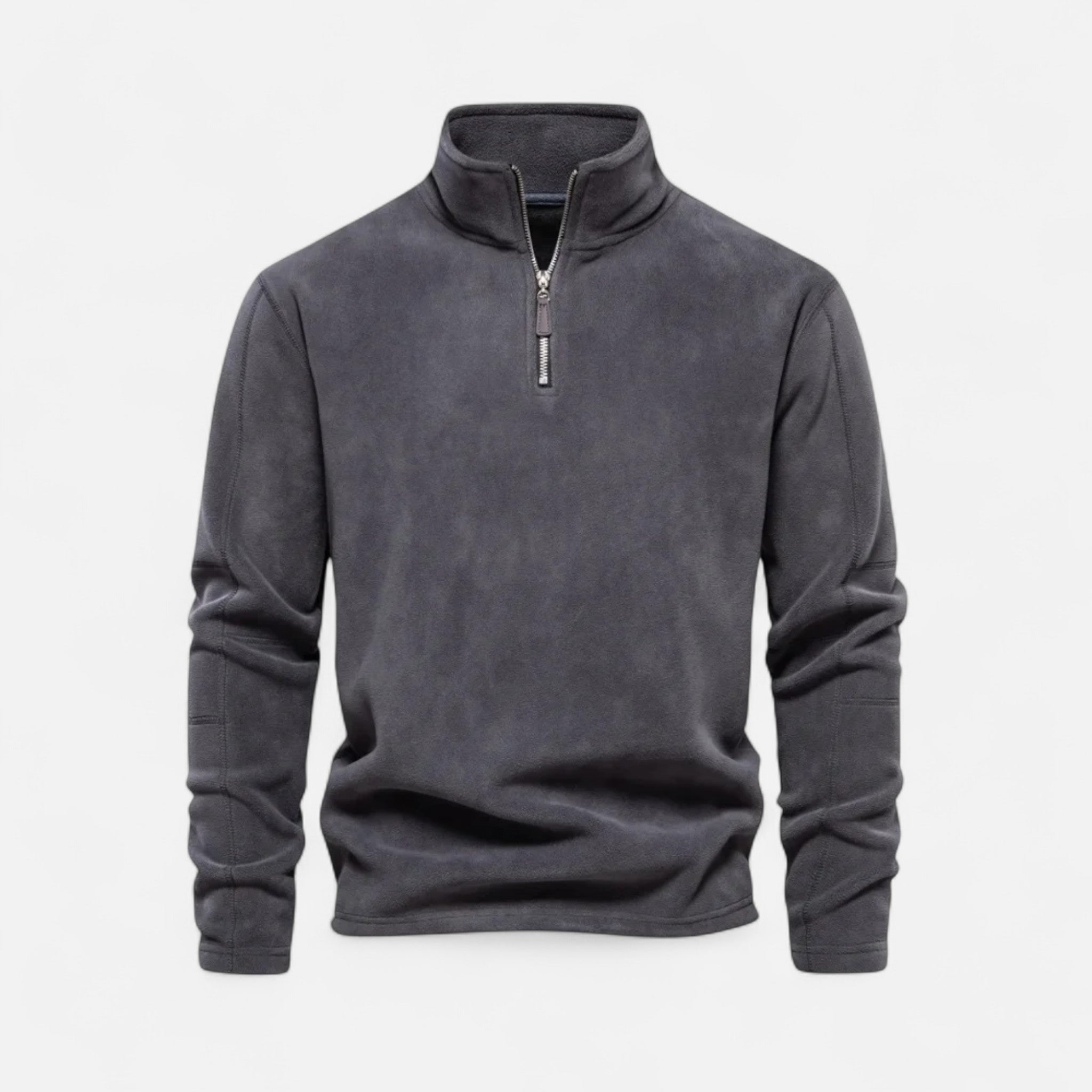 Ancienne Monde | Pull Polaire Homme Demi-Zip Col Haut Premium