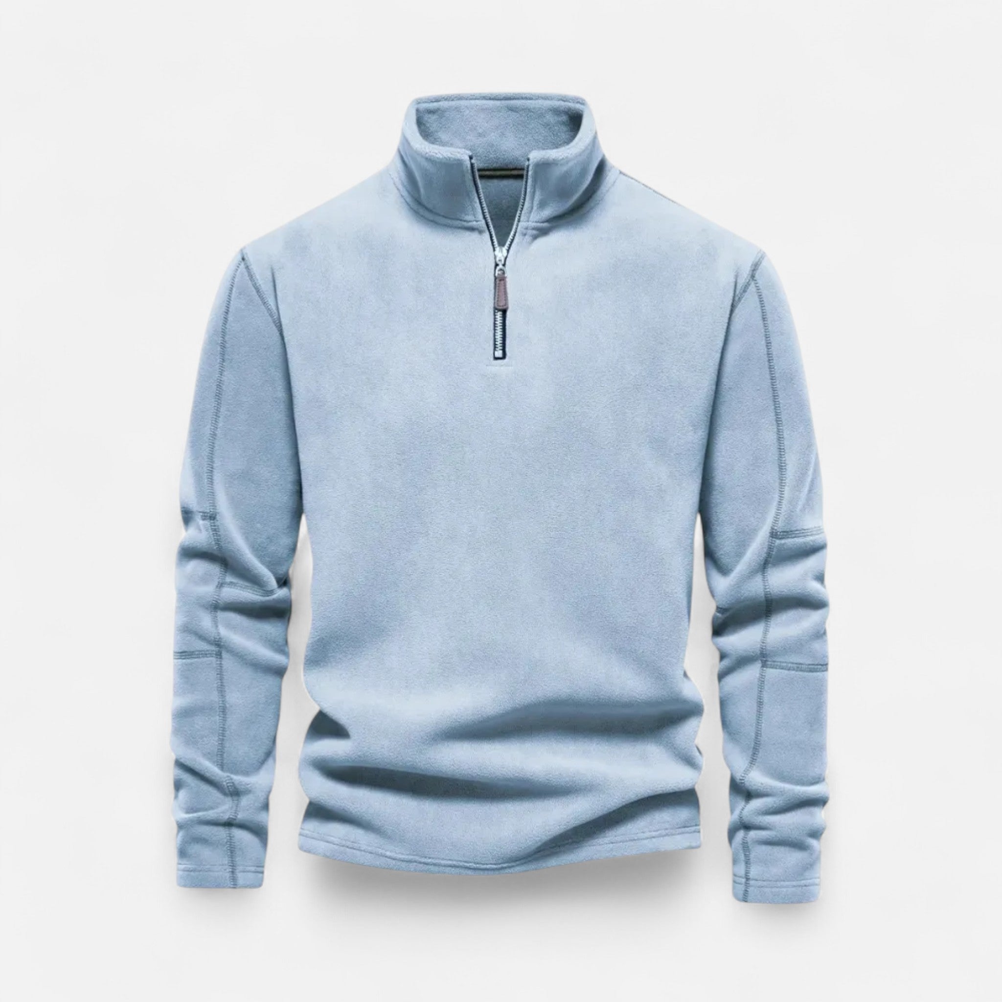 Ancienne Monde | Pull Polaire Homme Demi-Zip Col Haut Premium