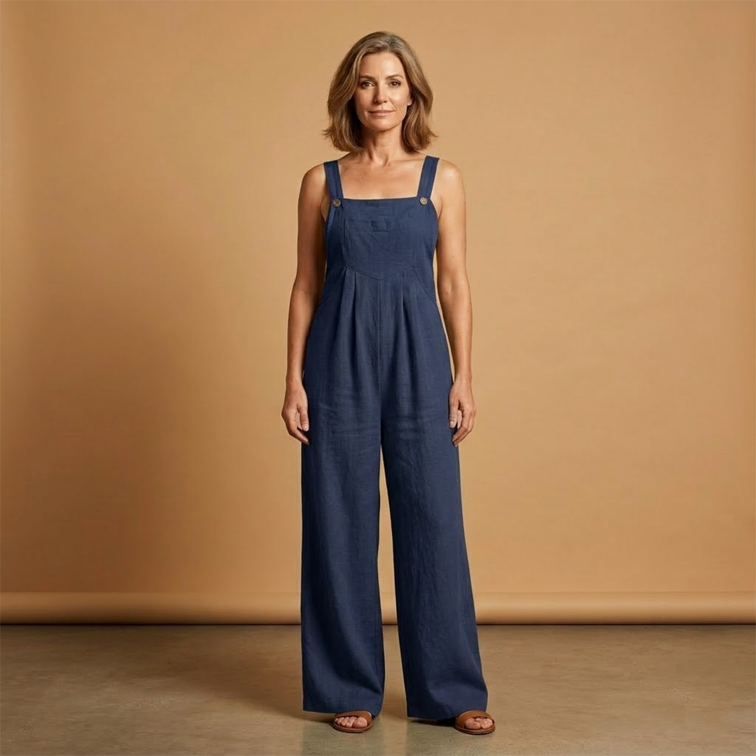 Mono de verano para mujer - prenda holgada con bolsillos laterales | vacaciones