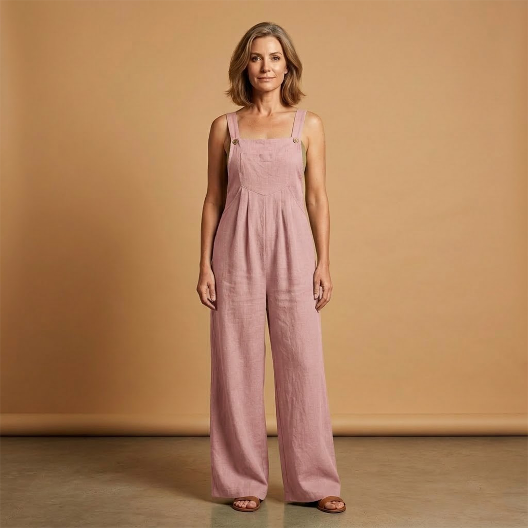 Mono de verano para mujer - prenda holgada con bolsillos laterales | vacaciones