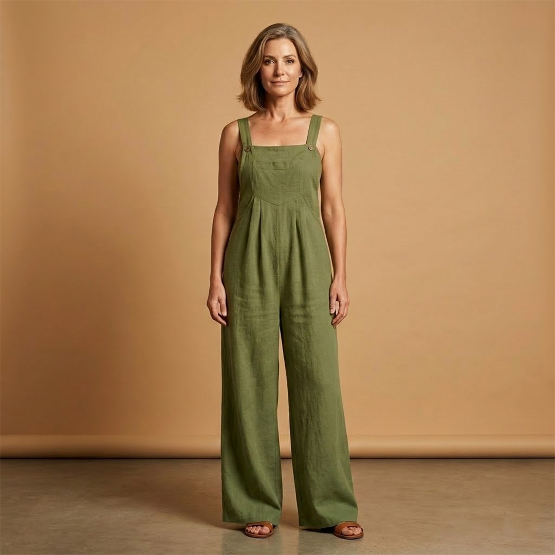 Mono de verano para mujer - prenda holgada con bolsillos laterales | vacaciones