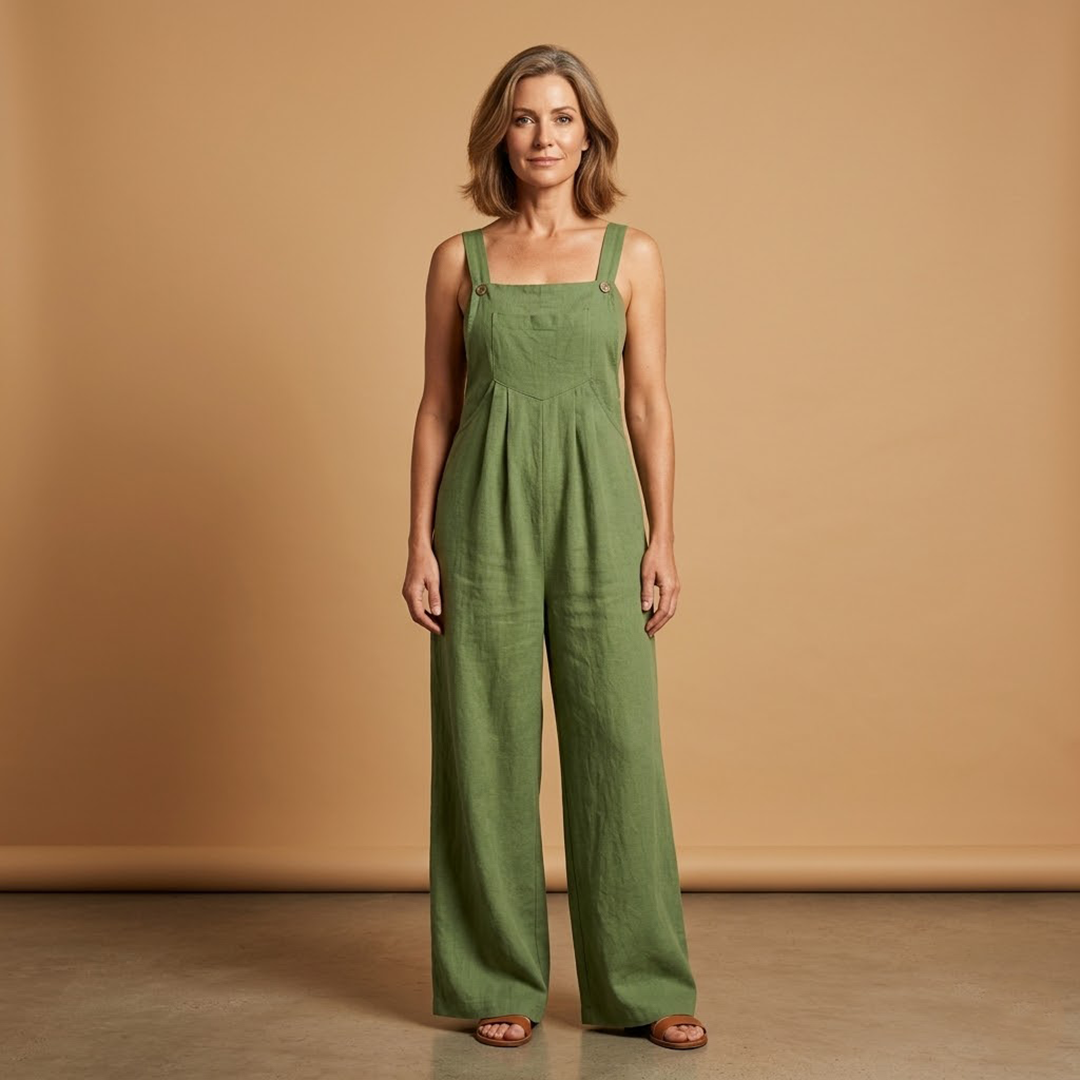 Mono de verano para mujer - prenda holgada con bolsillos laterales | vacaciones
