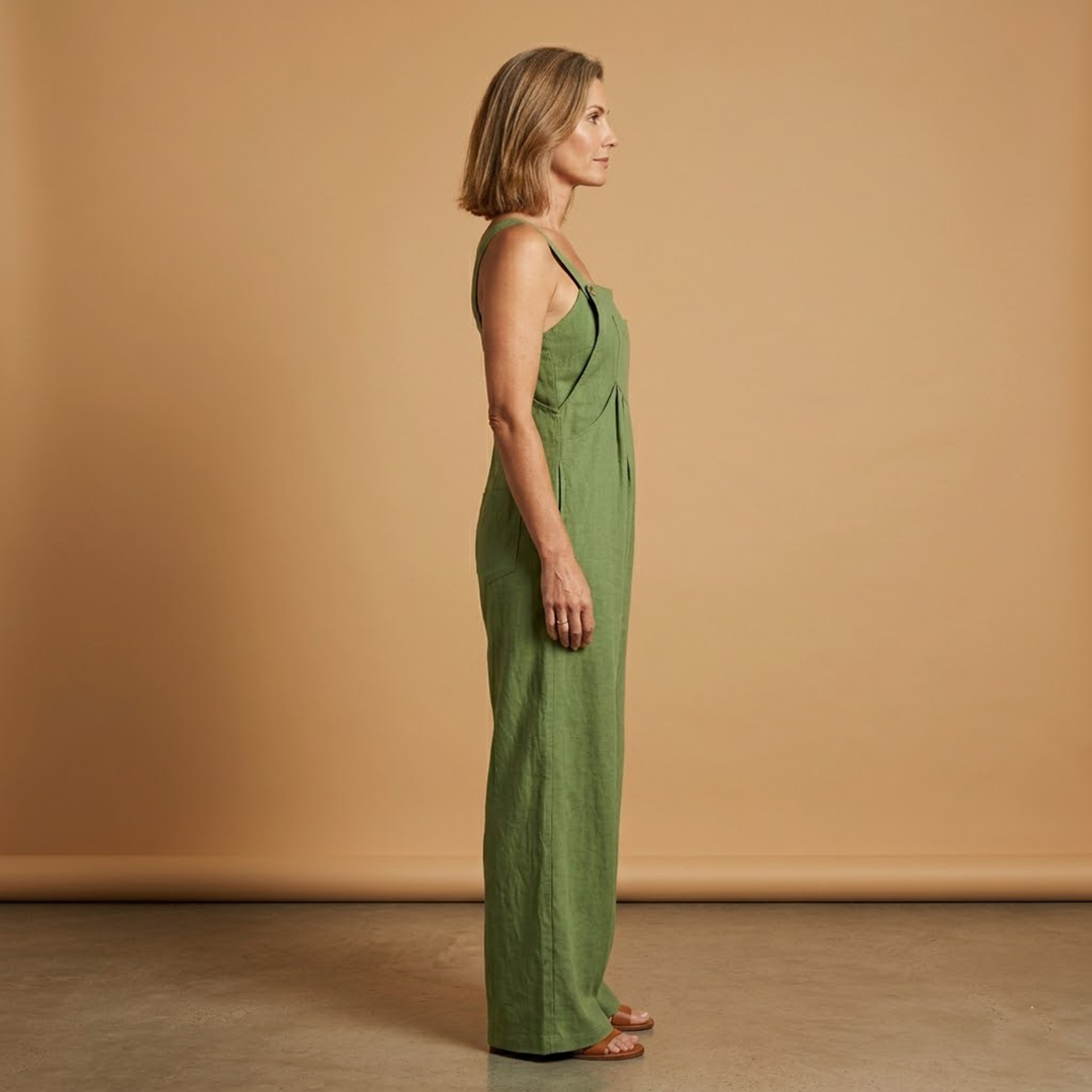 Mono de verano para mujer - prenda holgada con bolsillos laterales | vacaciones