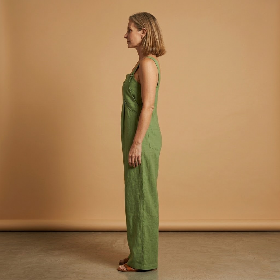Mono de verano para mujer - prenda holgada con bolsillos laterales | vacaciones