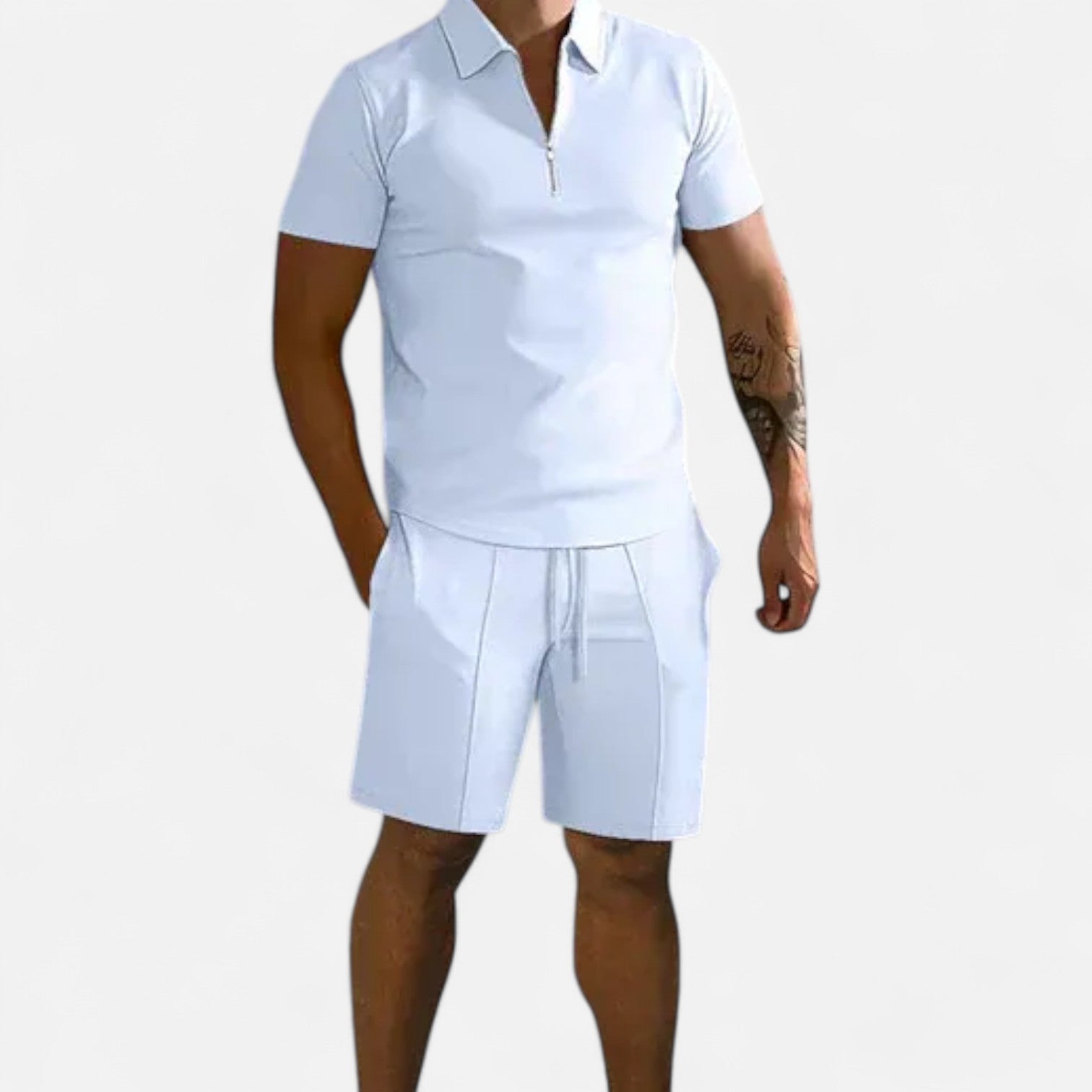 Ancienne Monde | Ensemble Polo et Short pour Homme – Coordination Raffinée, Style Sans Effort