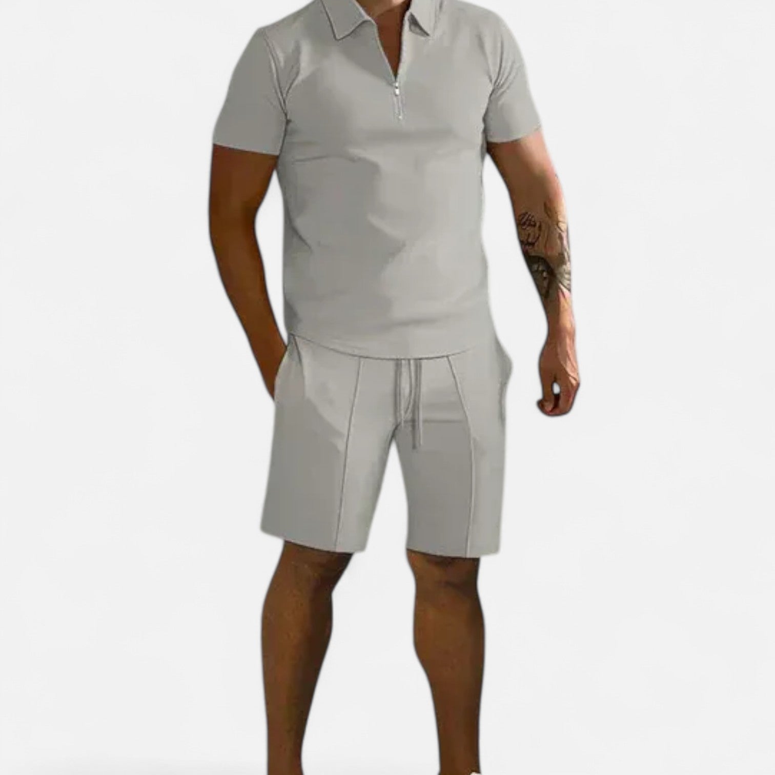 Ancienne Monde | Ensemble Polo et Short pour Homme – Coordination Raffinée, Style Sans Effort