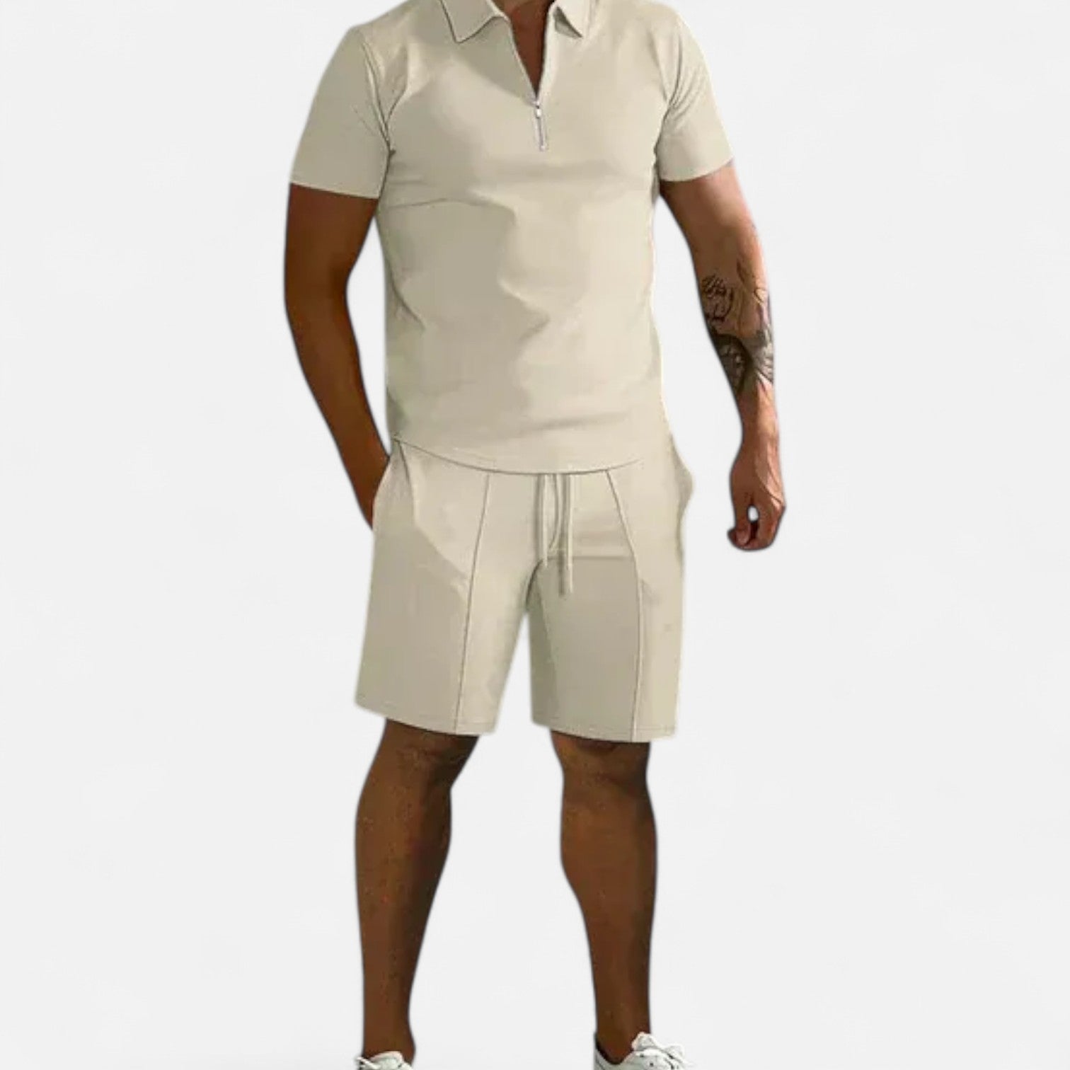 Ancienne Monde | Ensemble Polo et Short pour Homme – Coordination Raffinée, Style Sans Effort