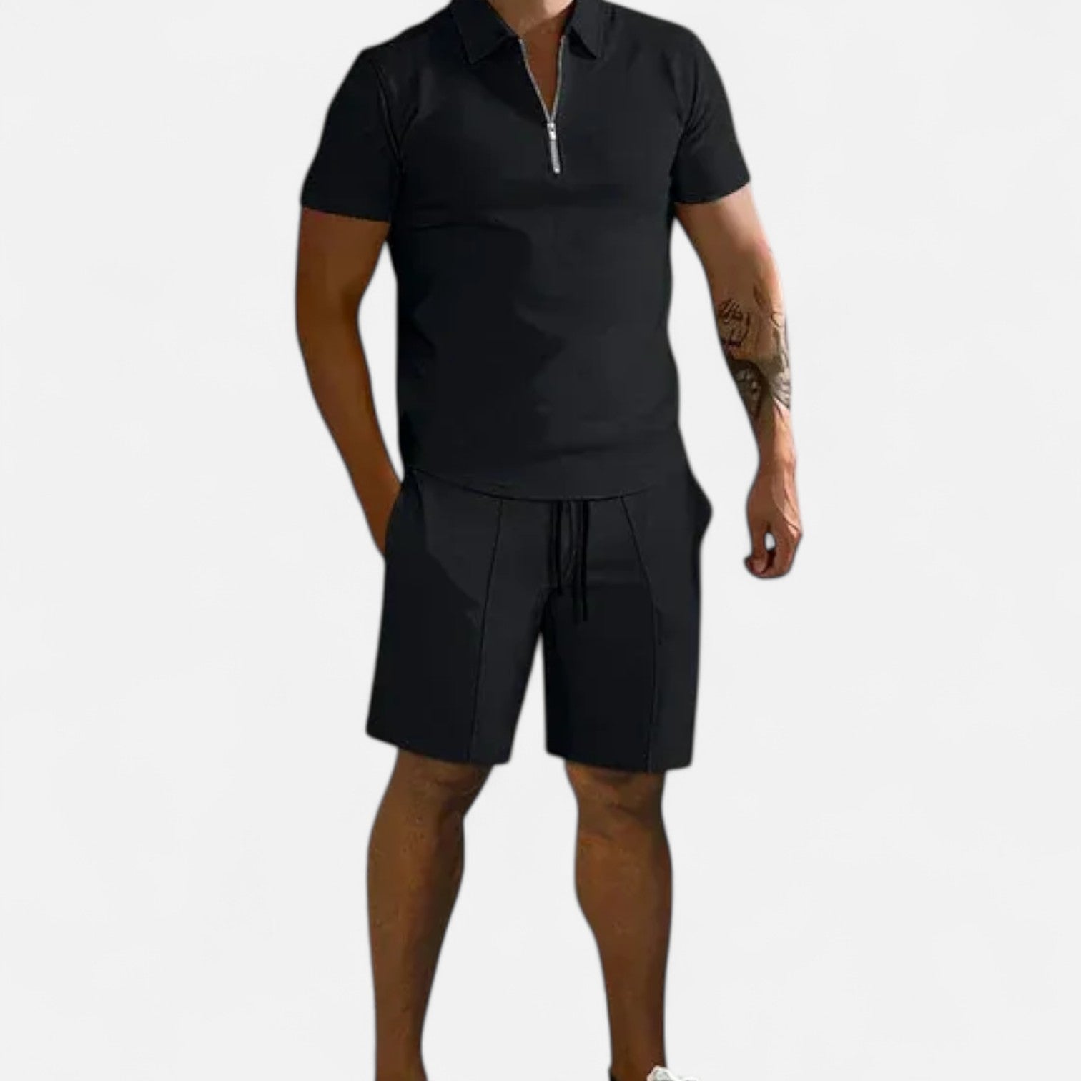 Ancienne Monde | Ensemble Polo et Short pour Homme – Coordination Raffinée, Style Sans Effort