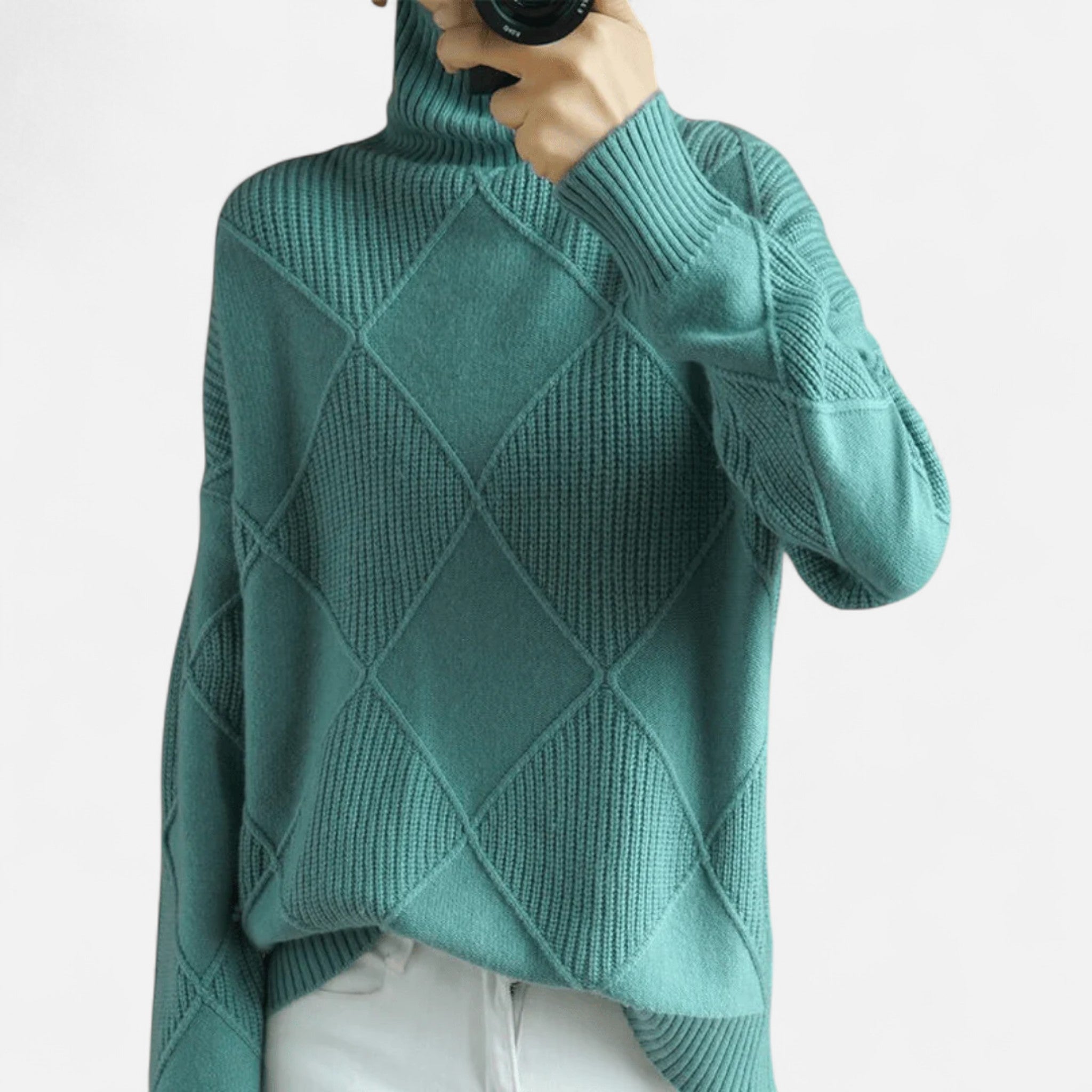 Ancienne Monde | Pull Femme Col Roulé Doux en Maille Premium