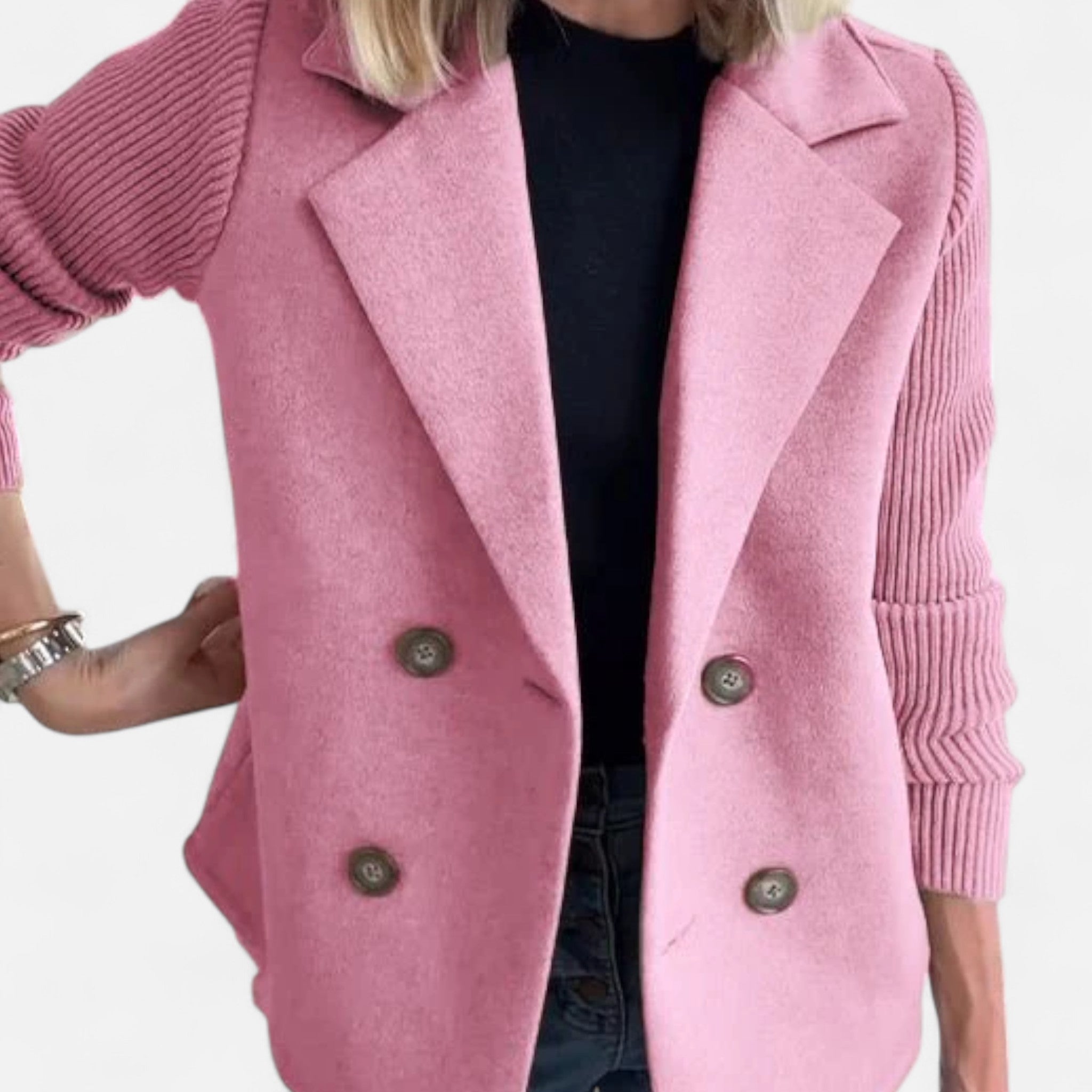 Ancienne Monde | Blazer Femme Élégant Manches en Maille