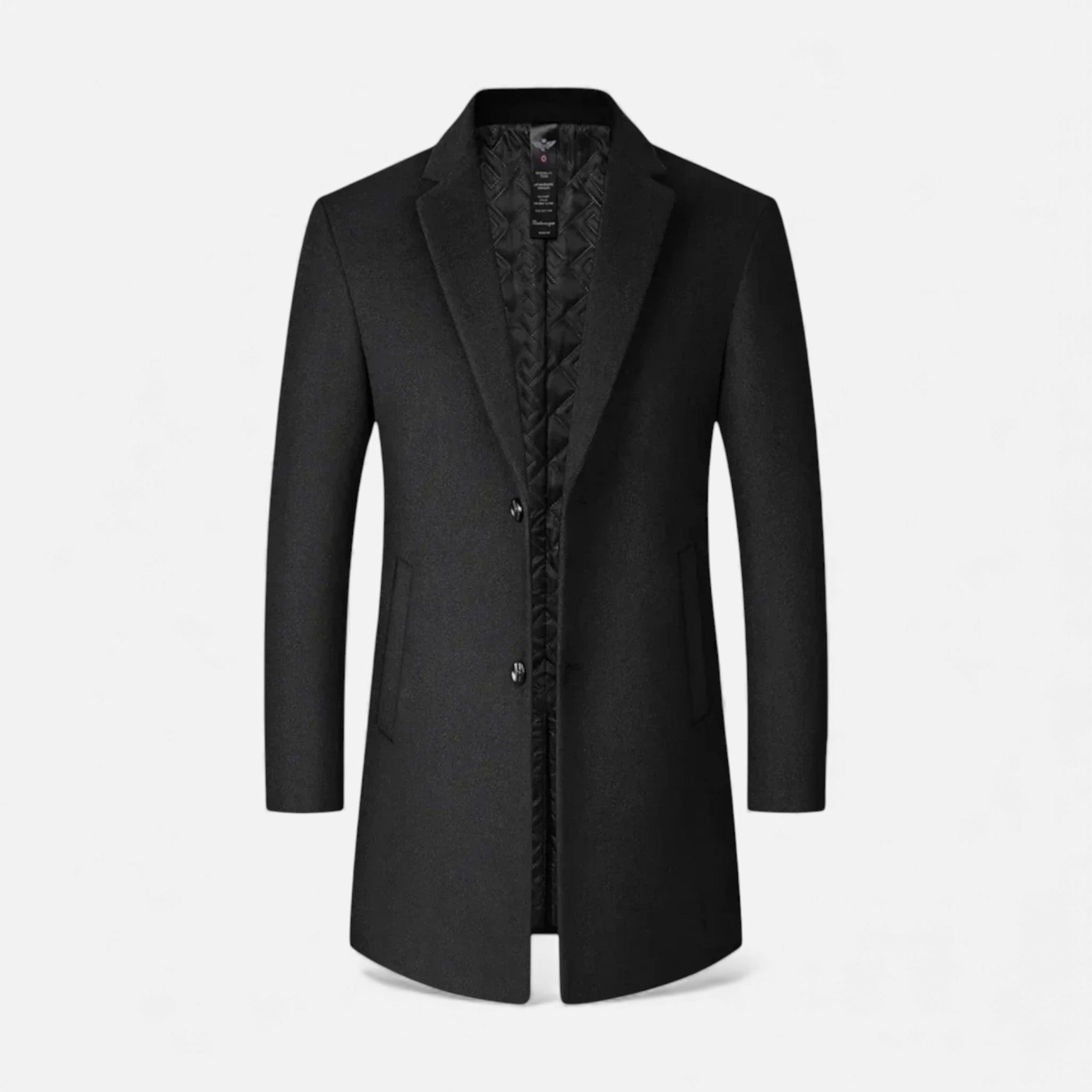 Ancient World | Long Men's Trench Coat in Wool Blend