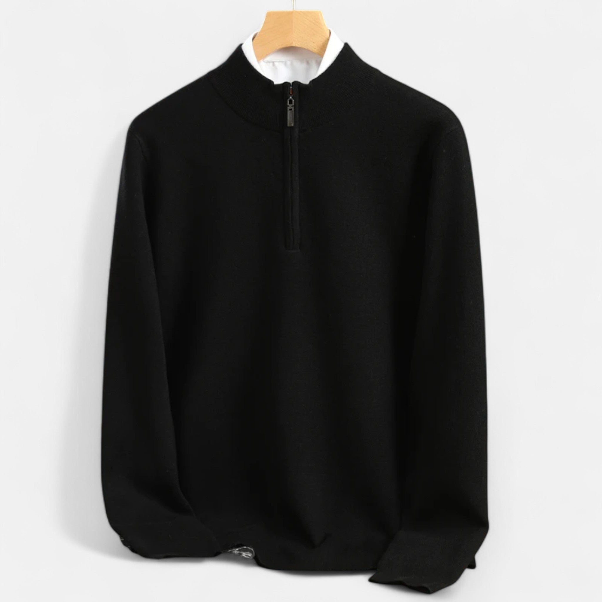 Ancienne Monde | Pull Homme Demi-Zip Laine Mérinos Premium