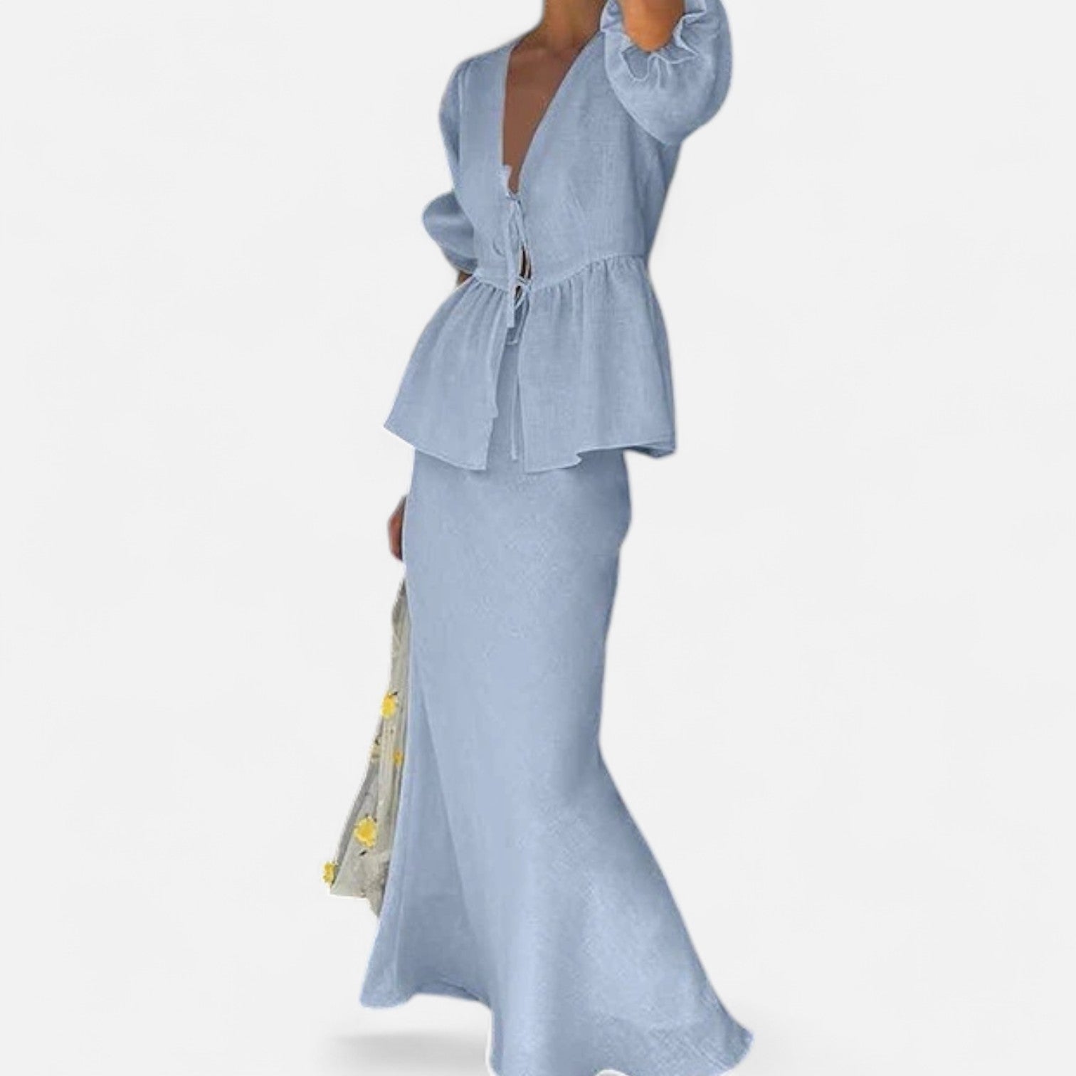 Ancienne Monde | Tailleur Jupe à Nœud pour Femme