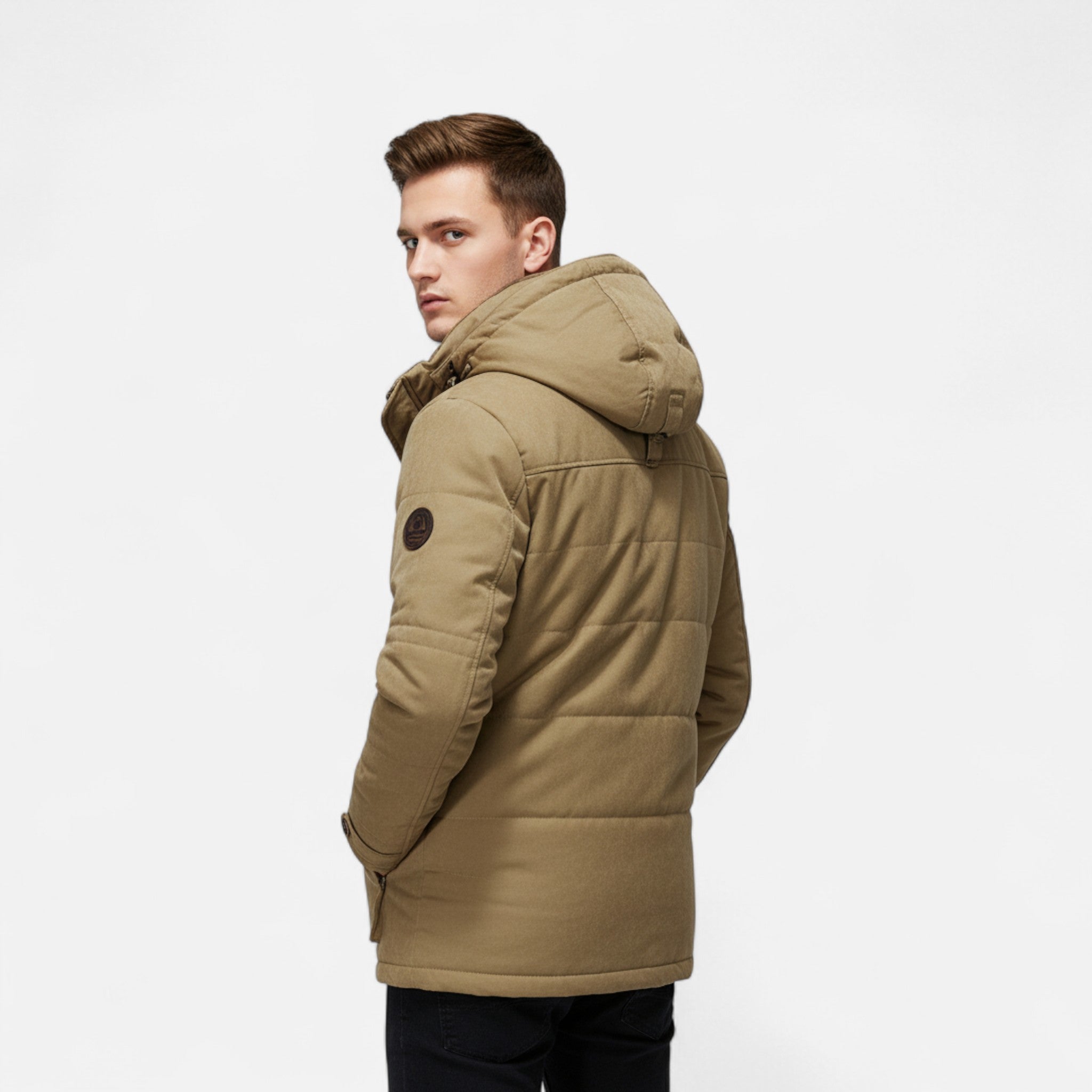 Ancienne Monde | Parka Hombre Gruesa Acolchada con Capucha
