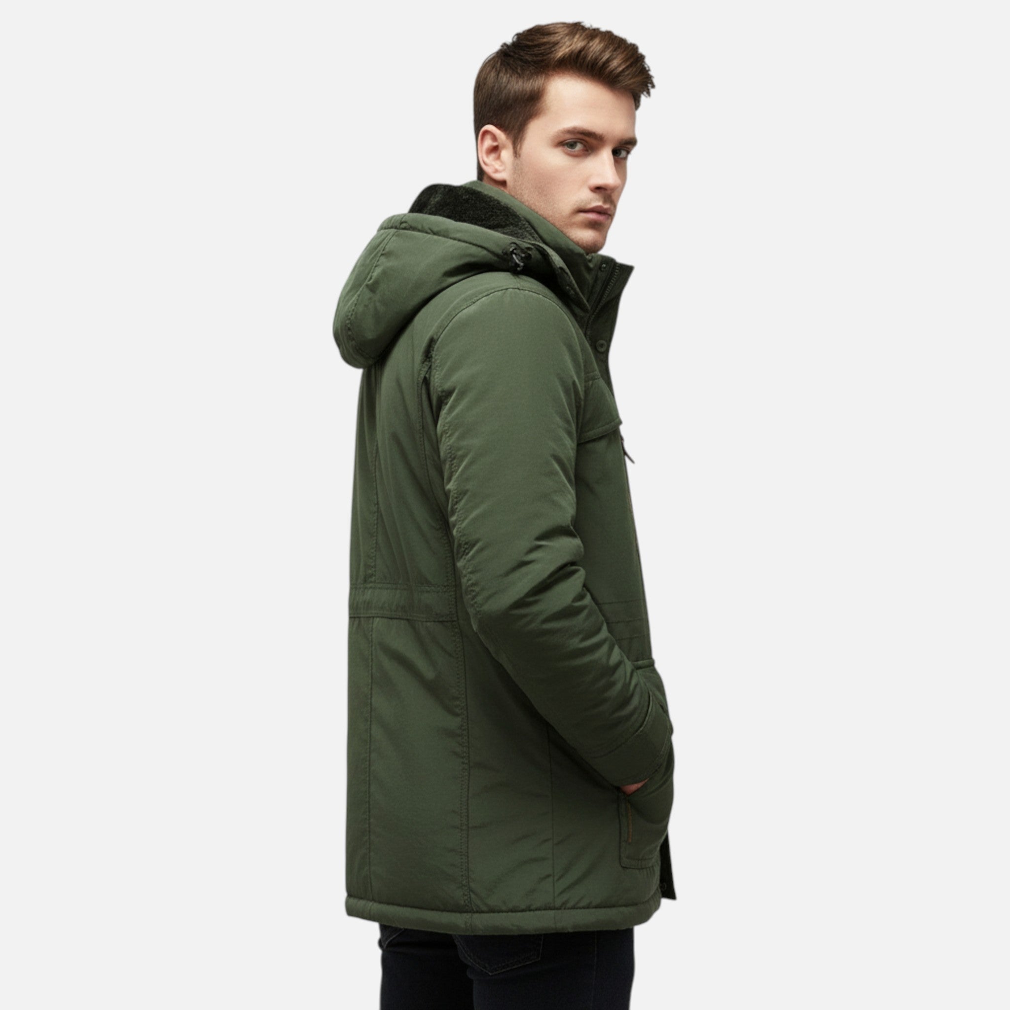 Ancienne Monde | Parka larga para hombre invierno gruesa con capucha