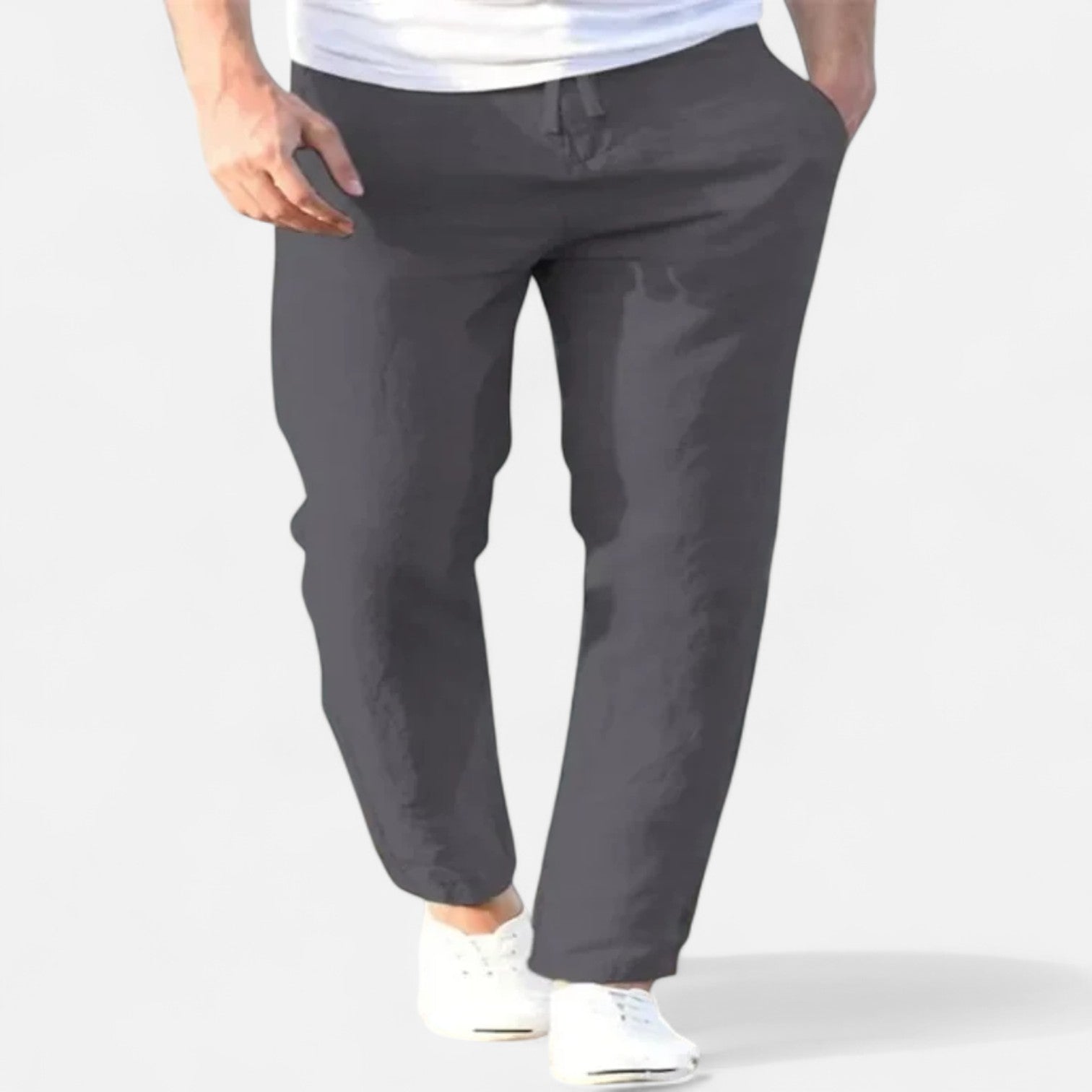 Ancienne Monde | Pantalon en Lin à Cordon pour Homme – Confort Respirant pour l’Été