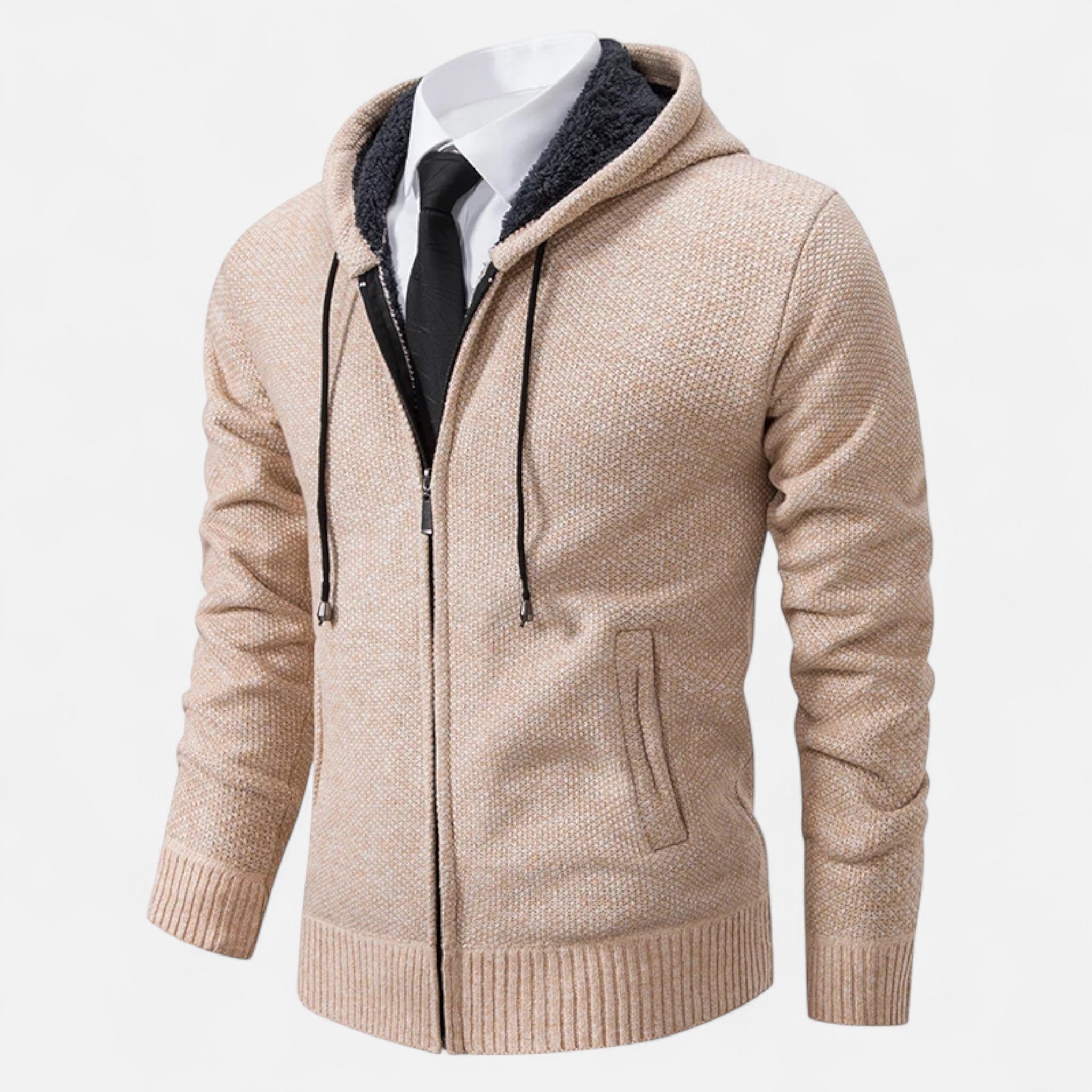 Ancienne Monde | Casaco Polar Masculino com Fecho e Gola Alta